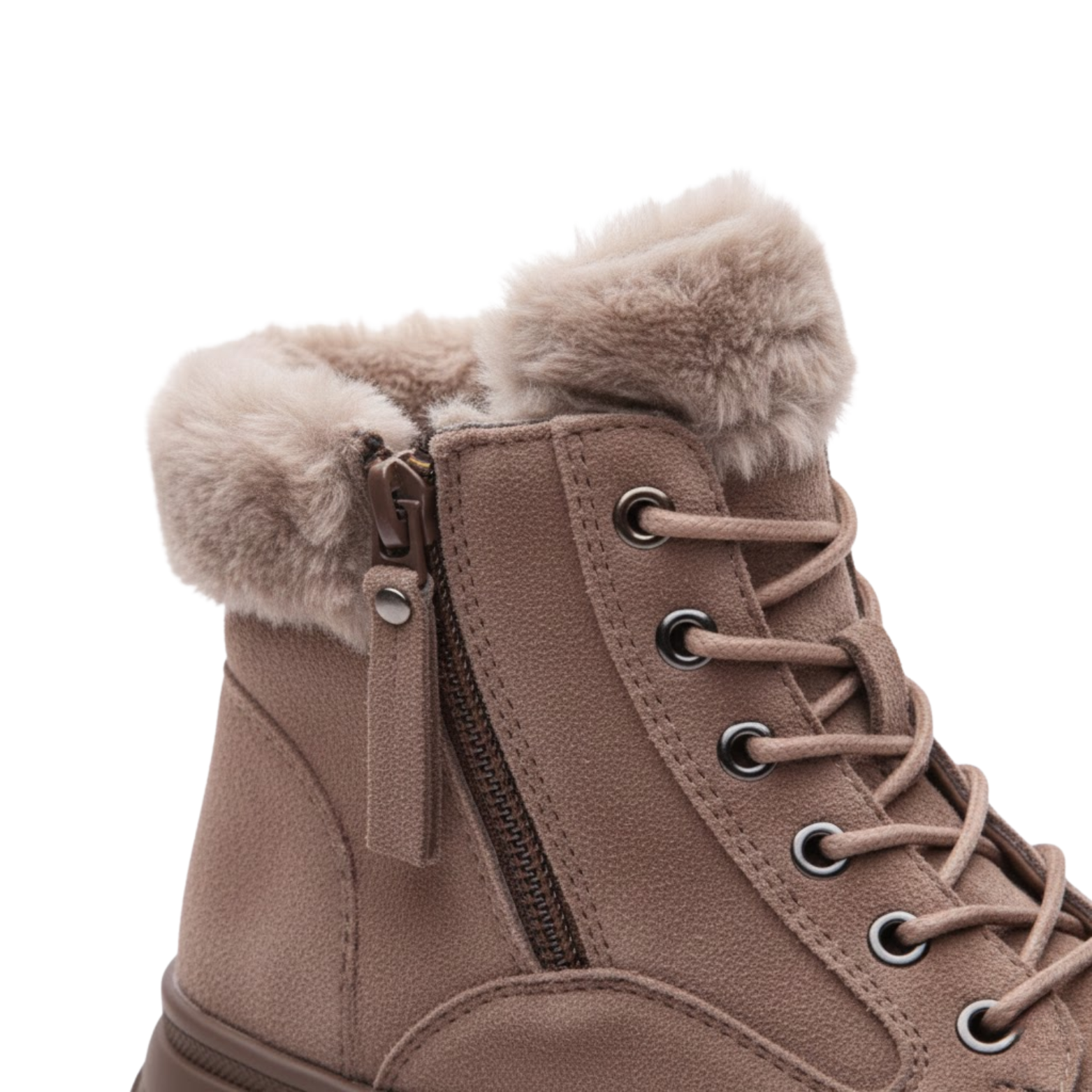 Dame Premium Ægte Læder Vinter Ankelstøvler med Tykkelse Sål og Plysforede Sne Støvler