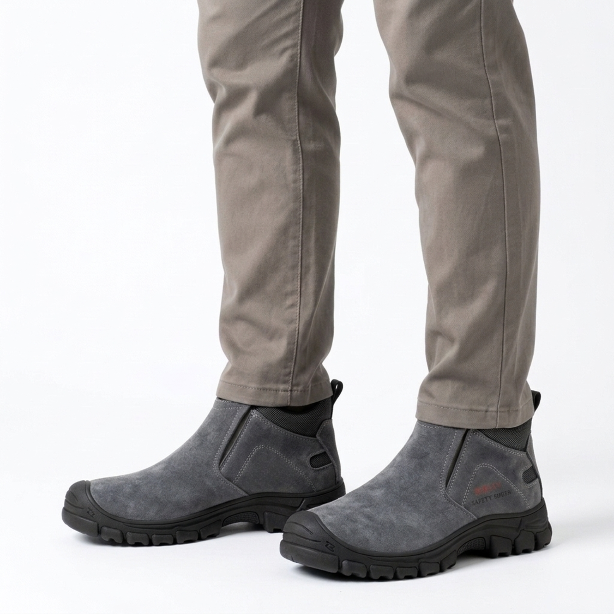 Chaussures de sécurité pour homme à embout en acier, cuir, isolées 6KV, résistantes à la perforation, bottes de travail