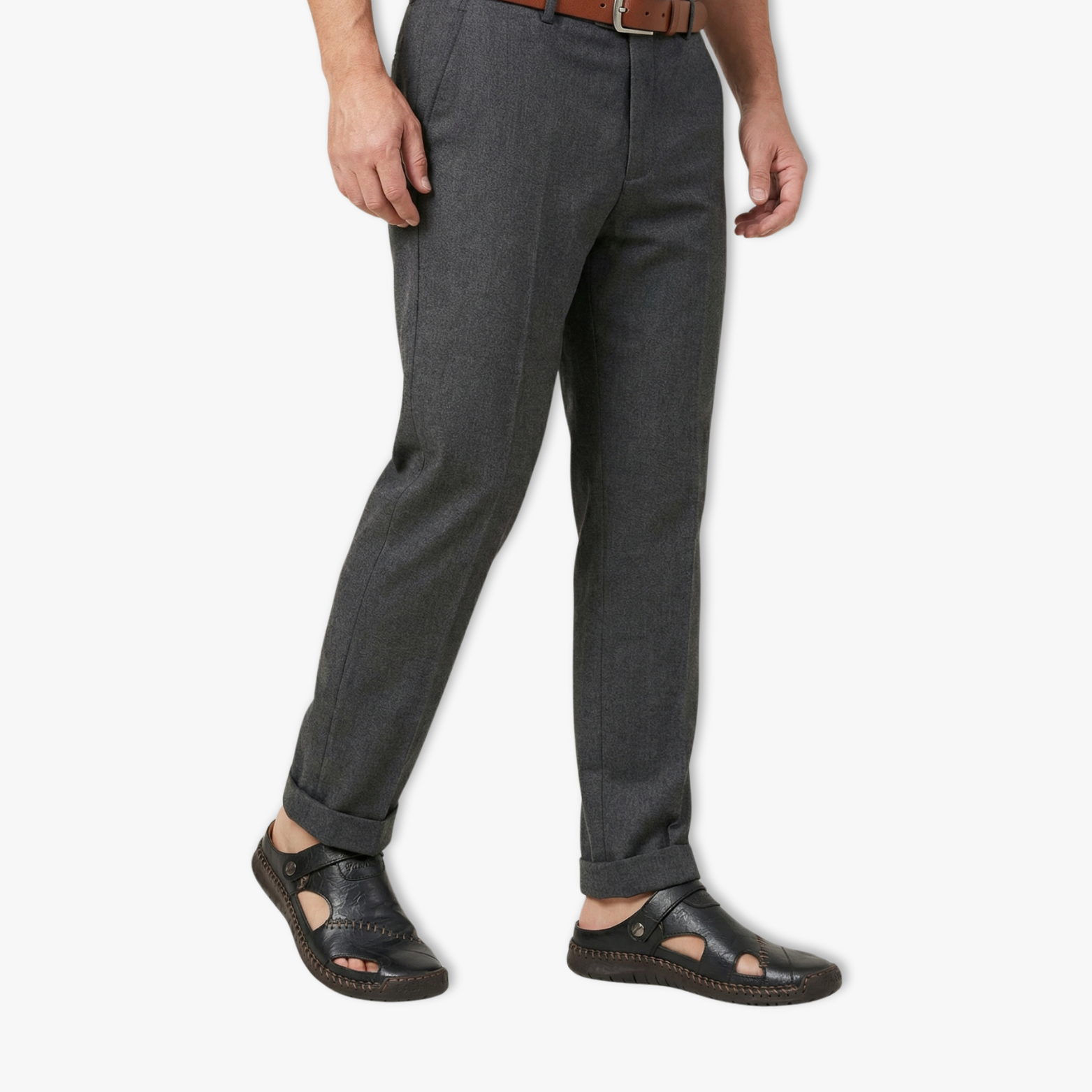 Soft Leather Slides Male Summer Beach Platform Sandals