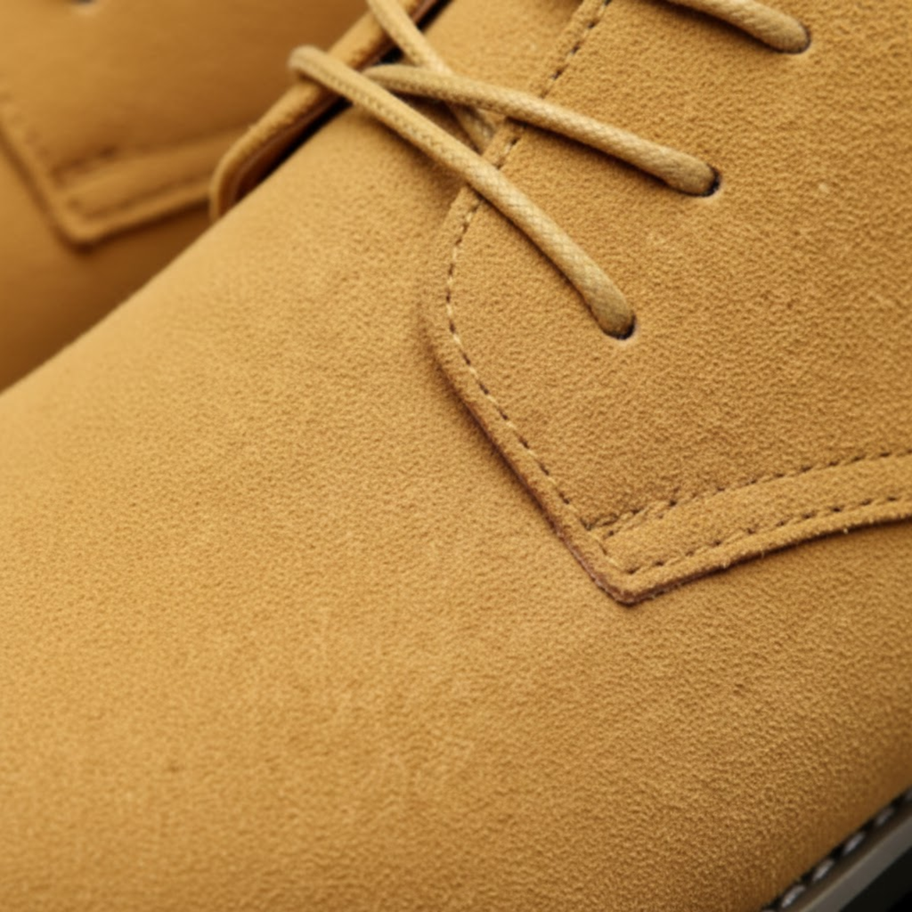 Casual Men Frosted Leather Shoes Rubber Surface