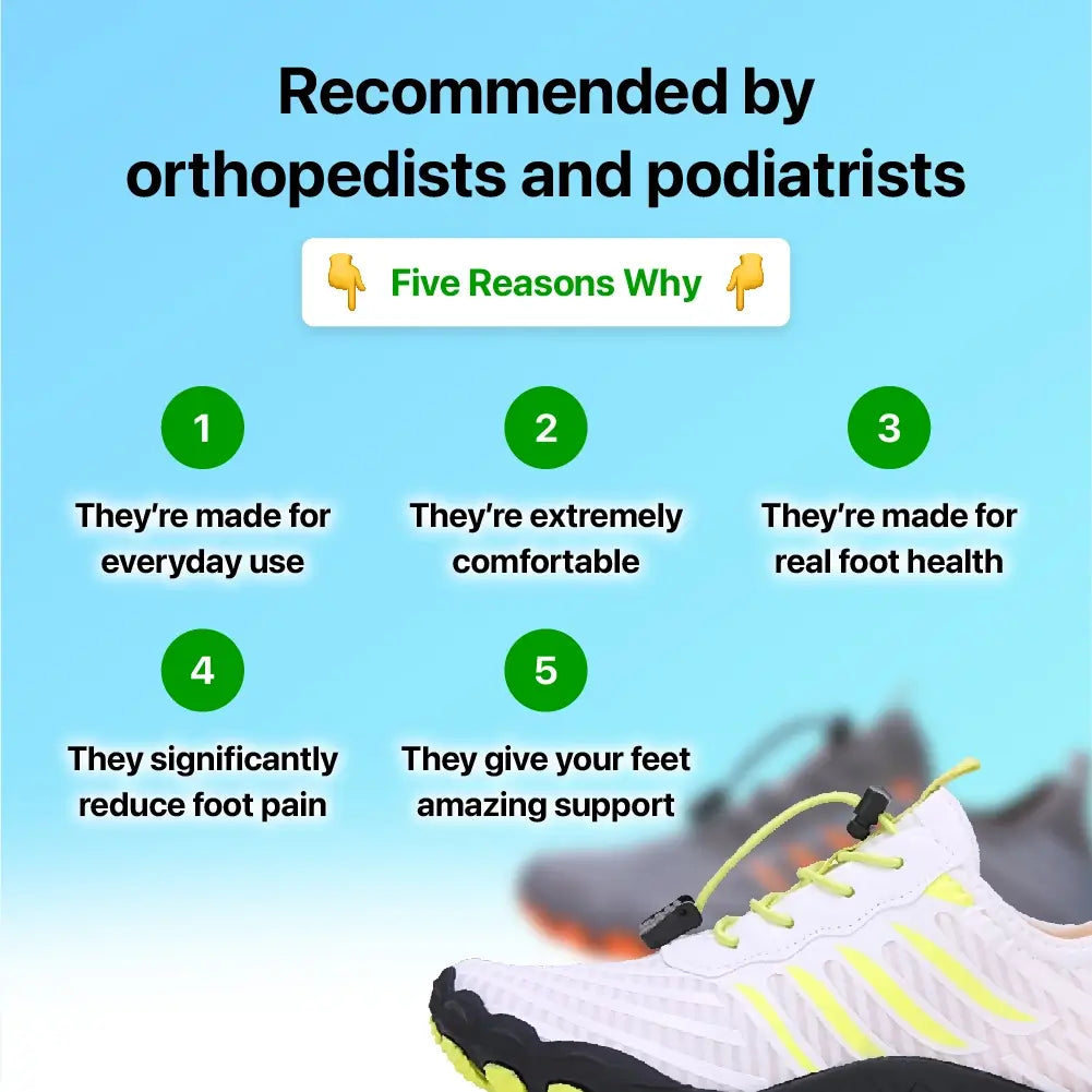 Barefoot Orthopedic Walking Shoes Men Lightweight Wide Toe Box Quick-Drying Sneakers