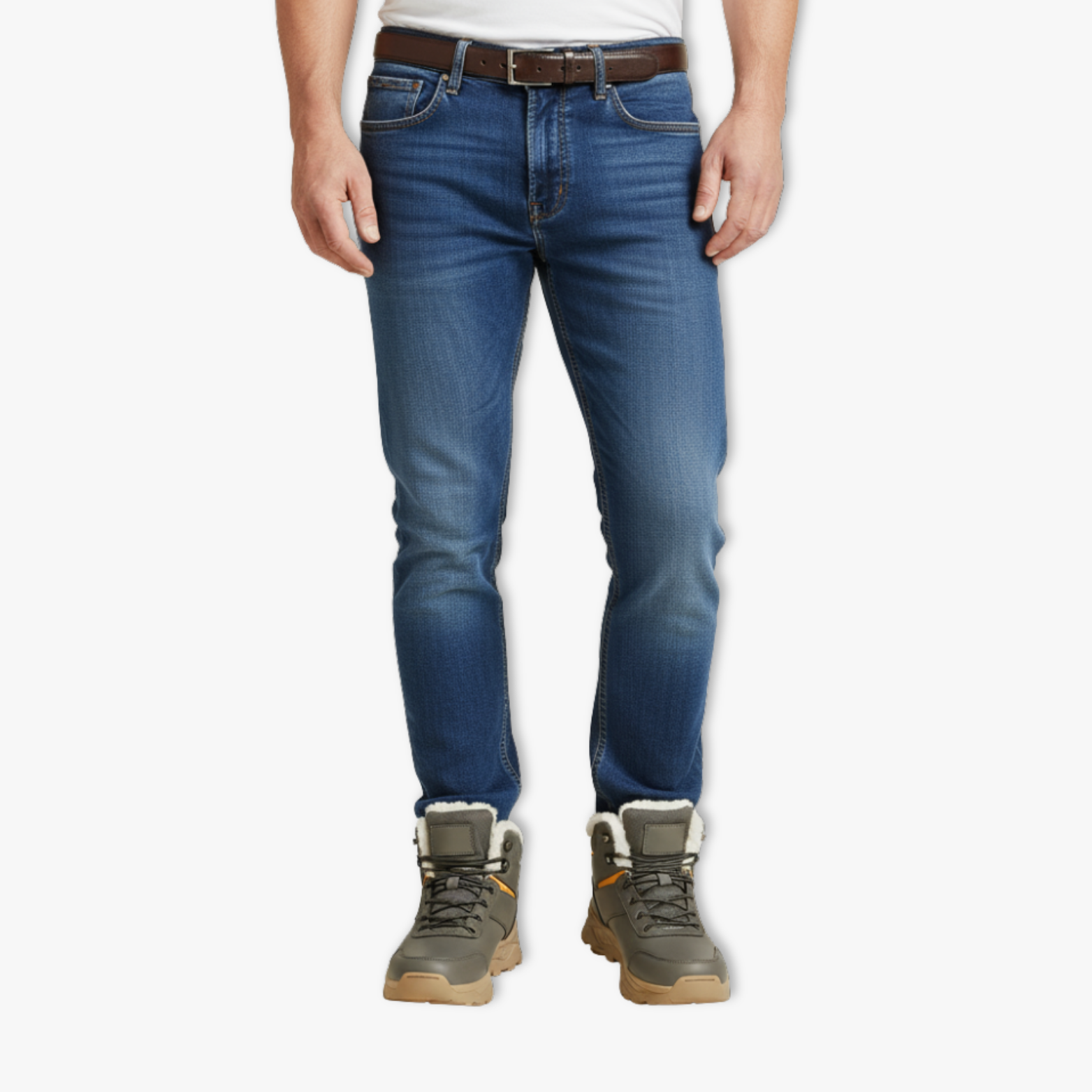 Men's Warm Plush Lined Hiking Snow Boots