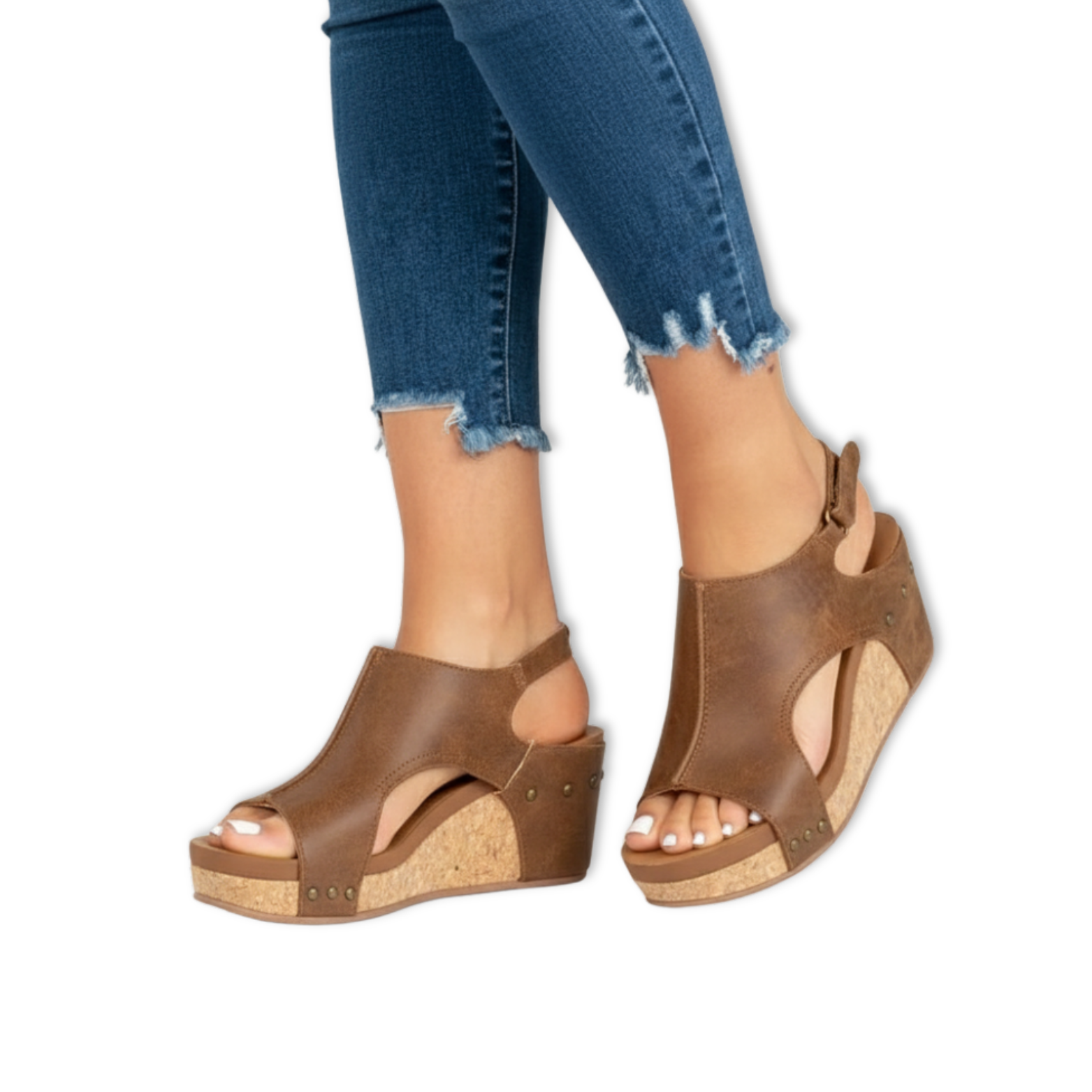 Women's Roman Style Rivet Wedge Sandals