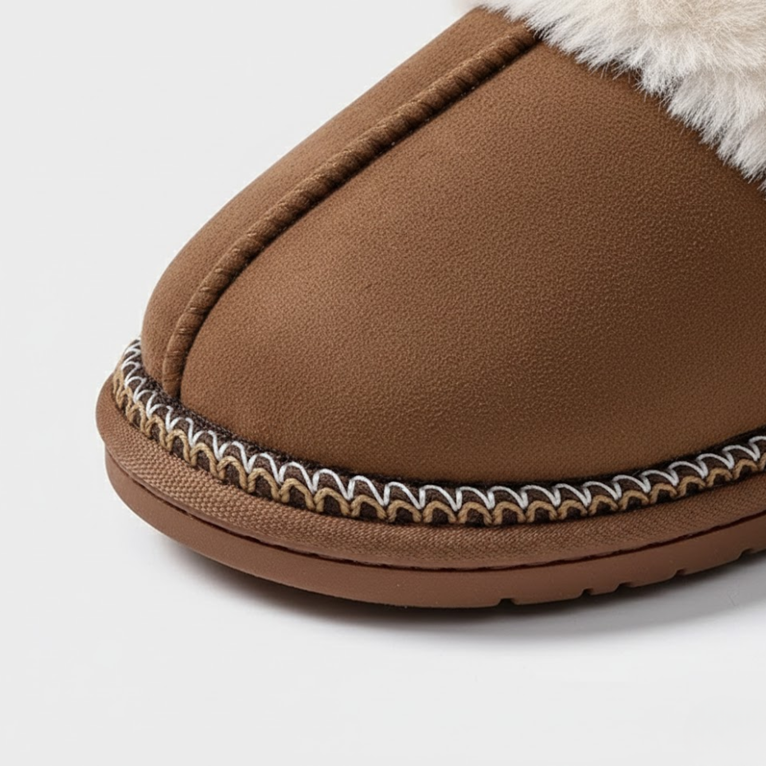 Pantuflas de invierno Smile Pop con forro de algodón y piel sintética para mujer, suaves y cómodas para el dormitorio