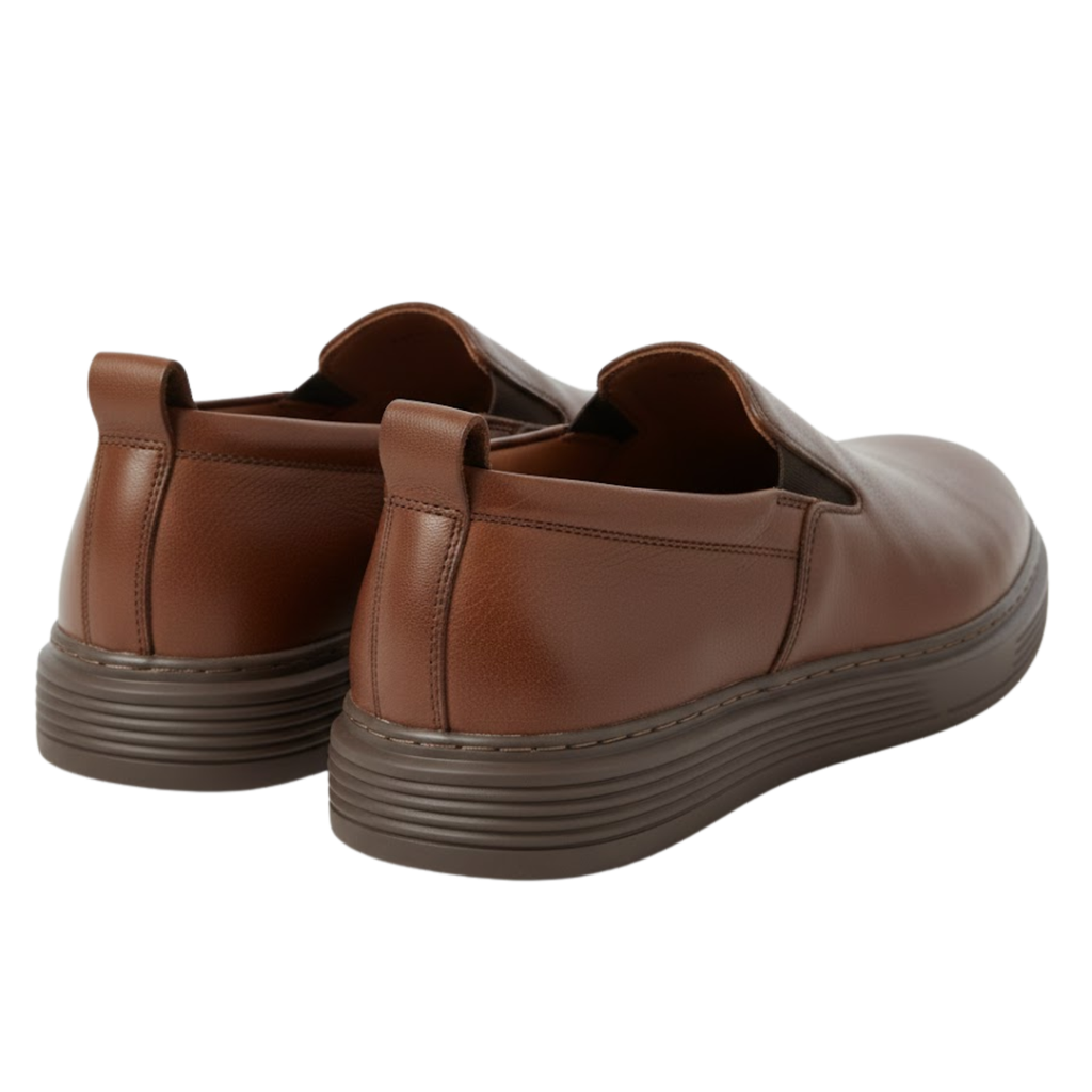 Men's Leather Loafers Cushioned Arch Support Casual Footwear