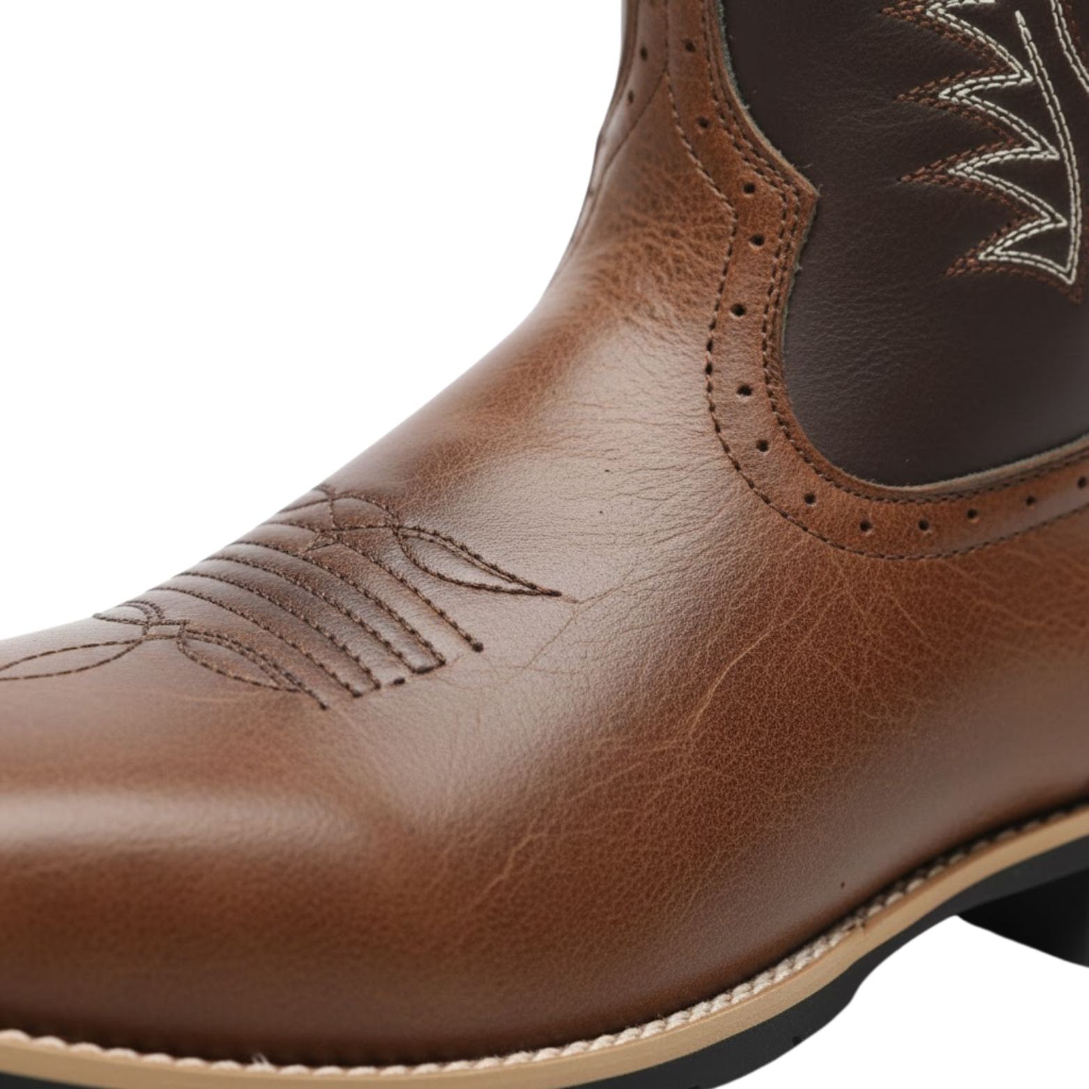 Botas Vaqueras Western para Hombre Botas de Moda con Bordado Punta Cuadrada