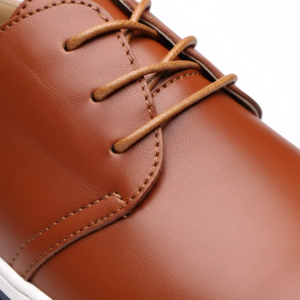 Men Casual Shoes Mesh Breathable Flat Business Leather