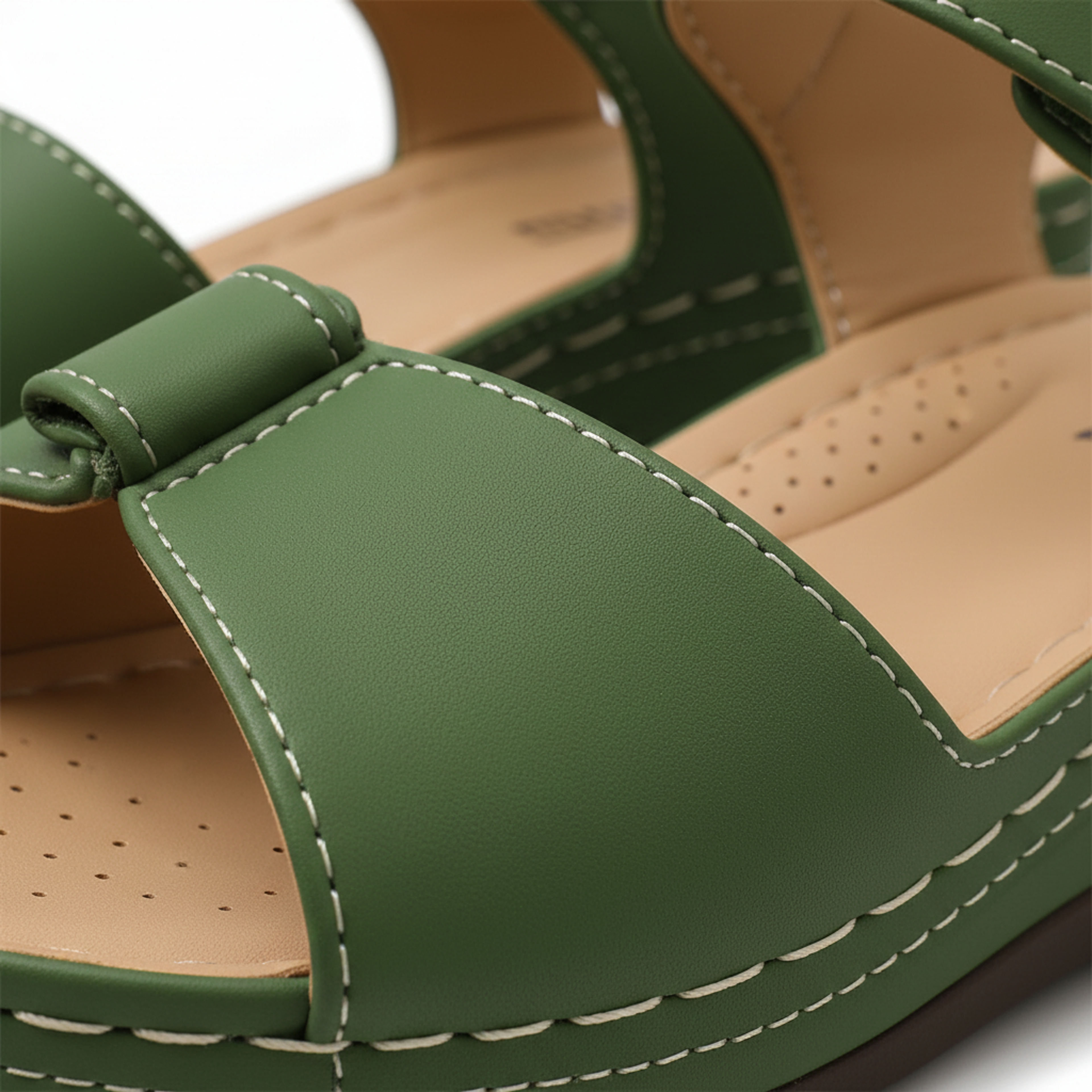 Sandalias ortopédicas de cuña para mujer, transpirables, con punta abierta, para caminar