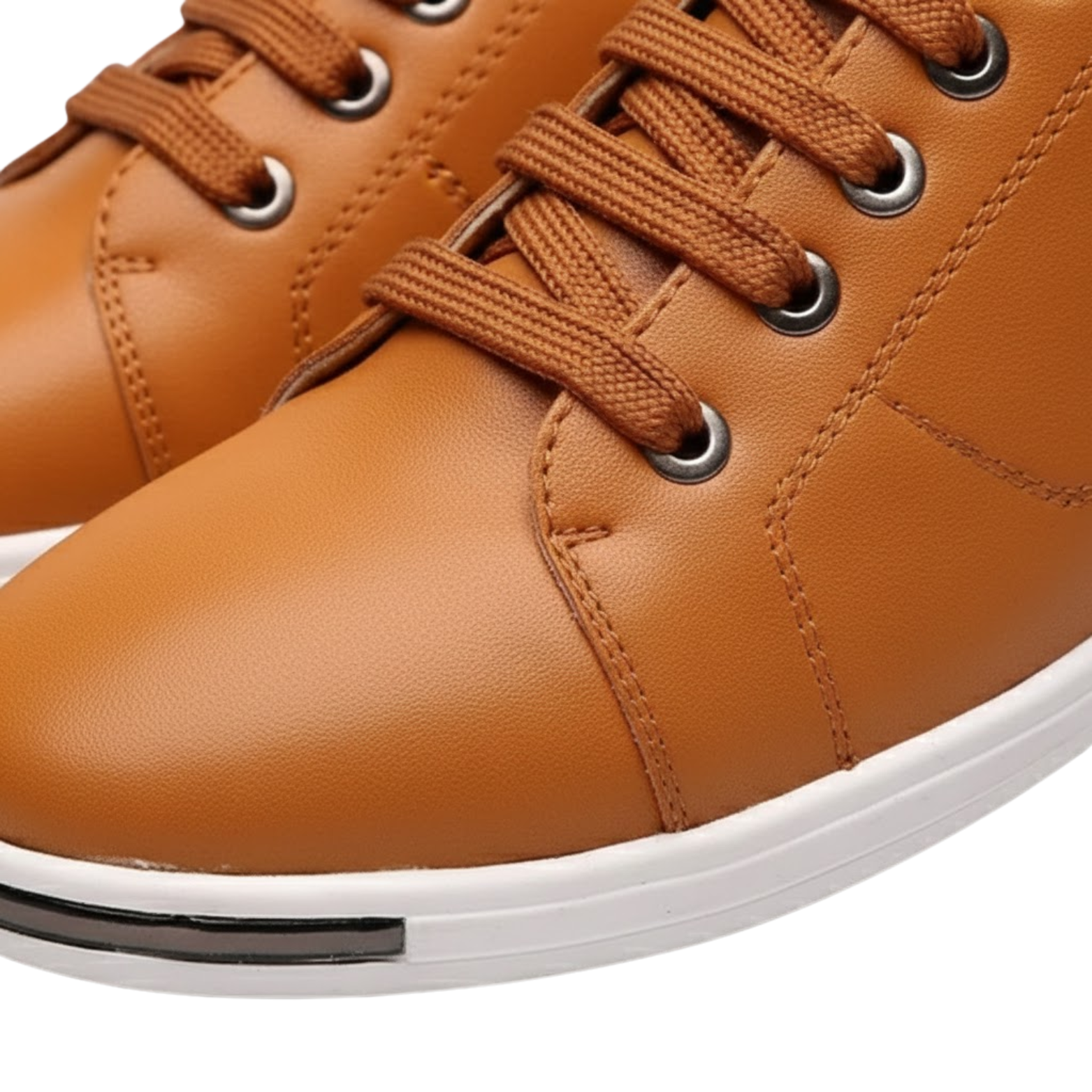 Men's New Casual Leather Walking Flats Sneakers