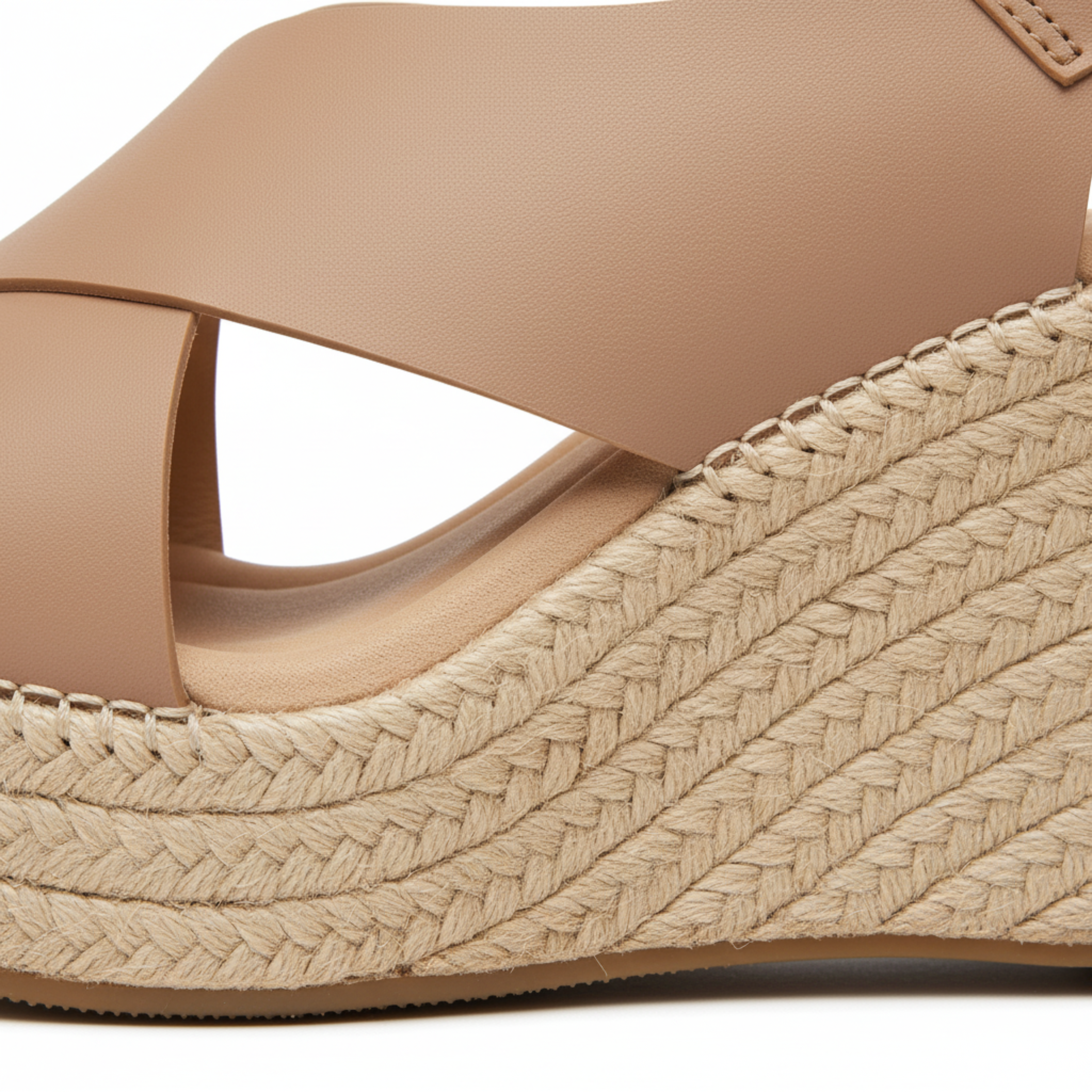 Sandales compensées espadrilles pour femmes Chaussures orthopédiques à plateforme avec brides croisées