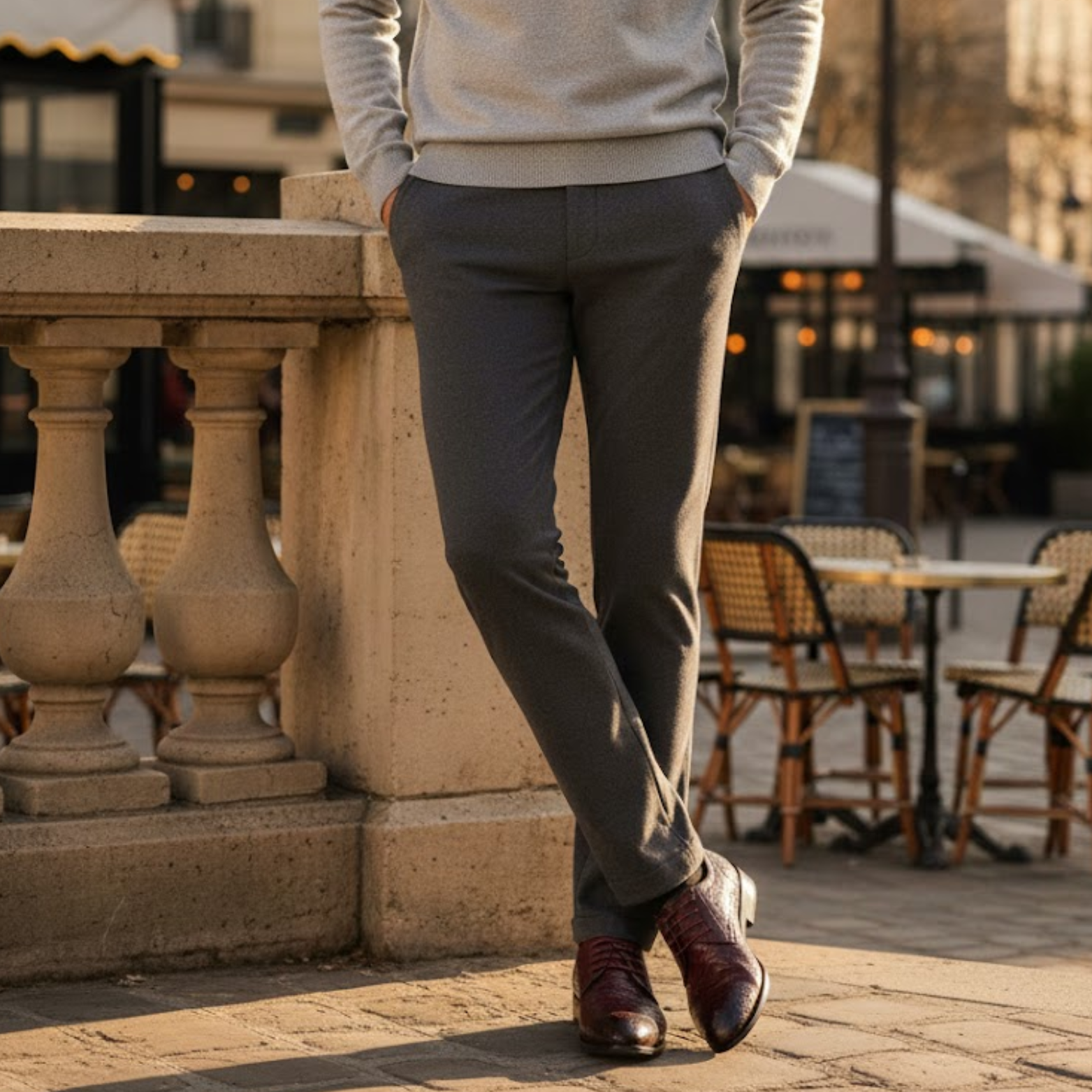 Men's Formal Leather Geometric Oxfords Flats