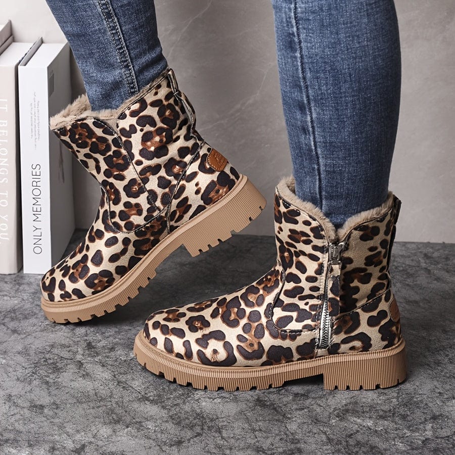 Women's Comfort Western Suede Ankle Boots – Plush Lining, Durable Tread Sole
