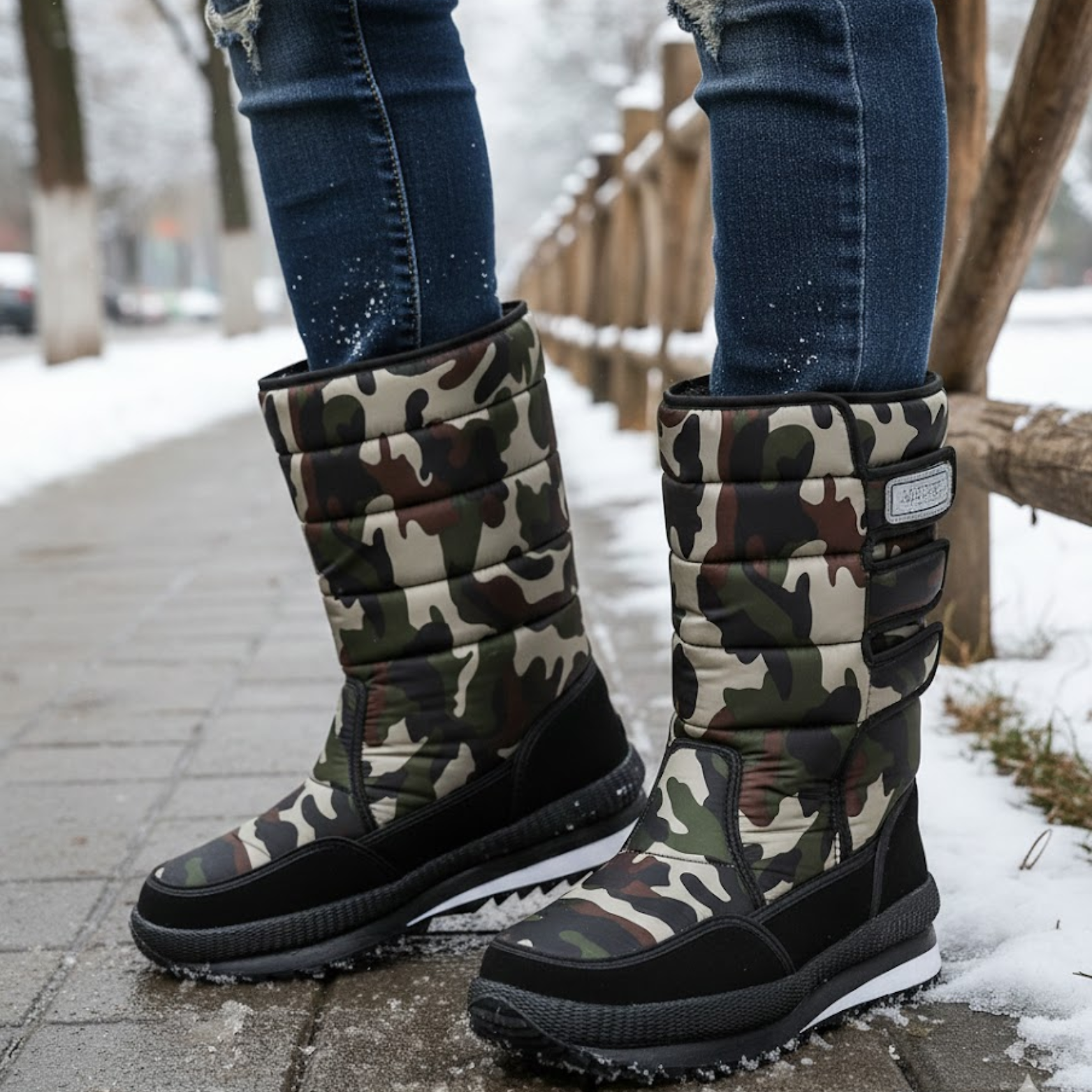 Dame Trendy Vandtætte Platform Sne Støvler Varme Tykke Plys Vinterfodtøj