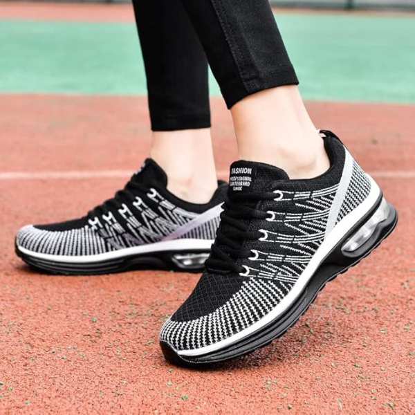 Scarpe ortopediche da passeggio per donna con supporto dell'arco e tomaia in rete d'aria traspirante