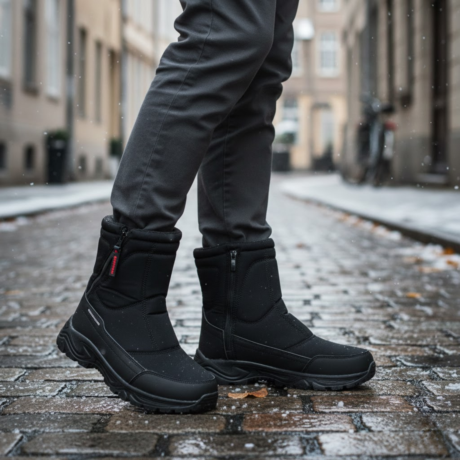 Men's Rugged Outdoor Snow Boots Waterproof Insulated Thermal Winter Footwear