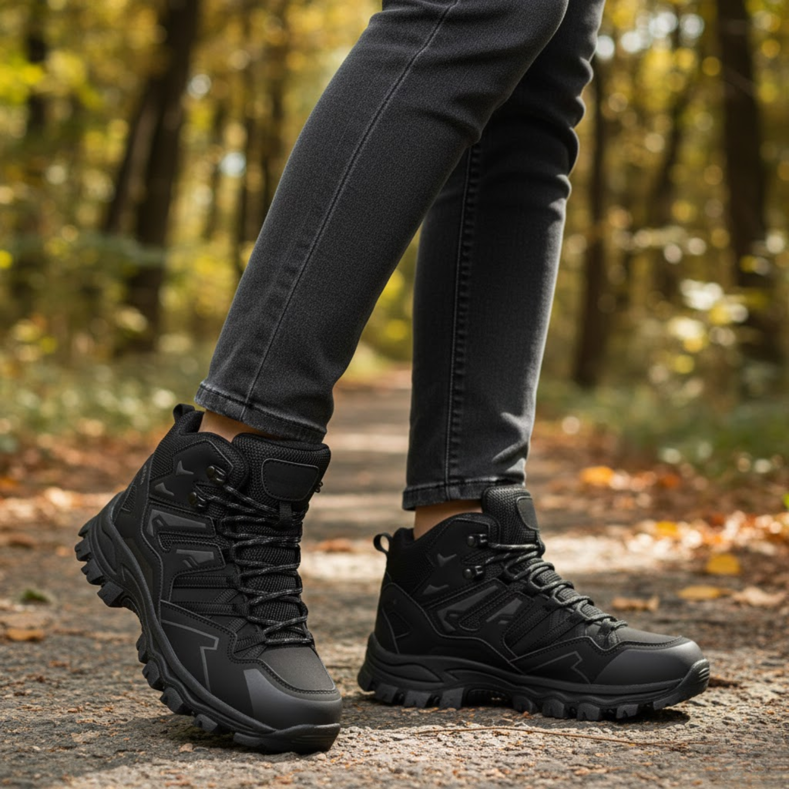 Dame Høje Vinter Vandrestøvler Regntætte Plus Fløjl Varme Skridsikre Udendørs Sko