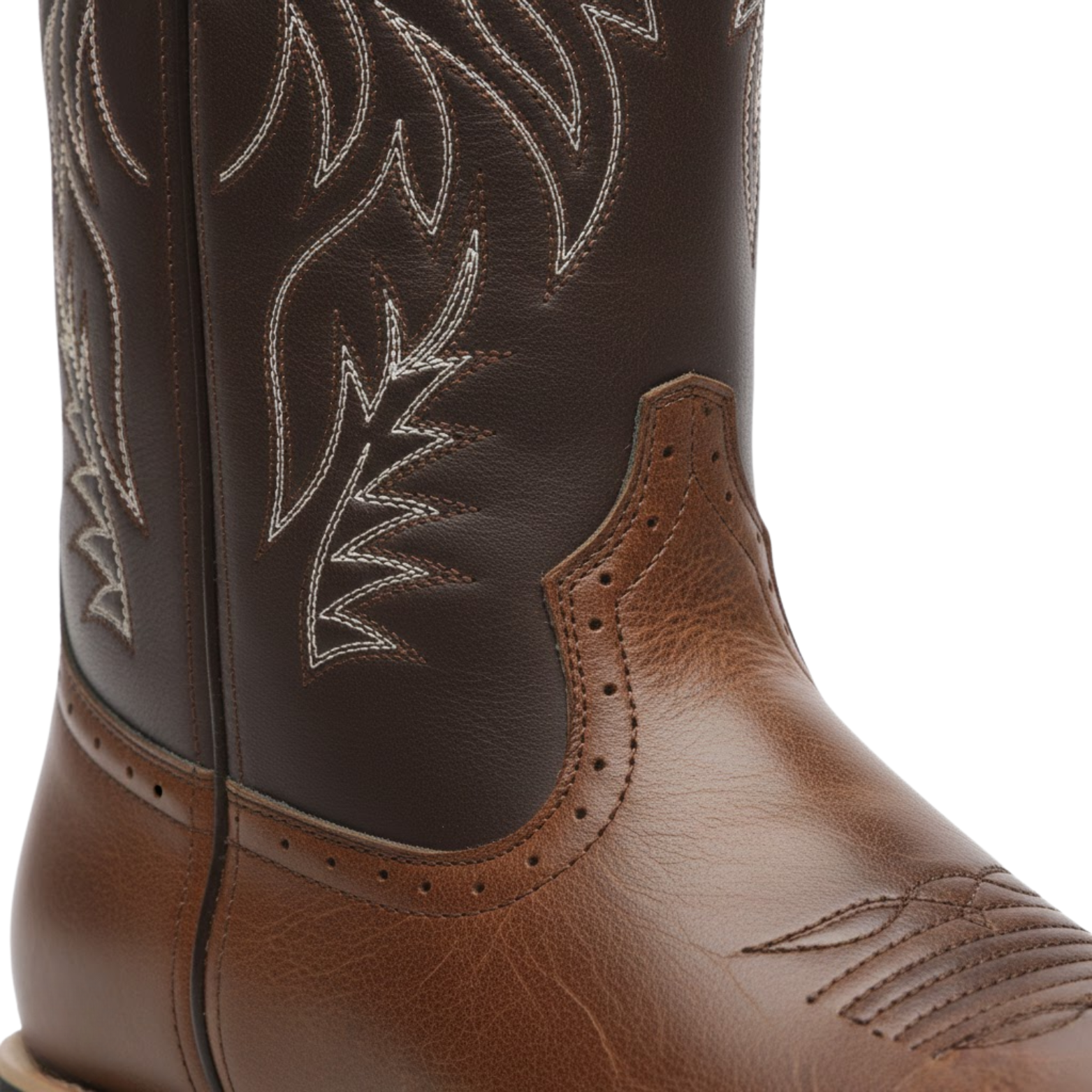 Botas Vaqueras Western para Hombre Botas de Moda con Bordado Punta Cuadrada