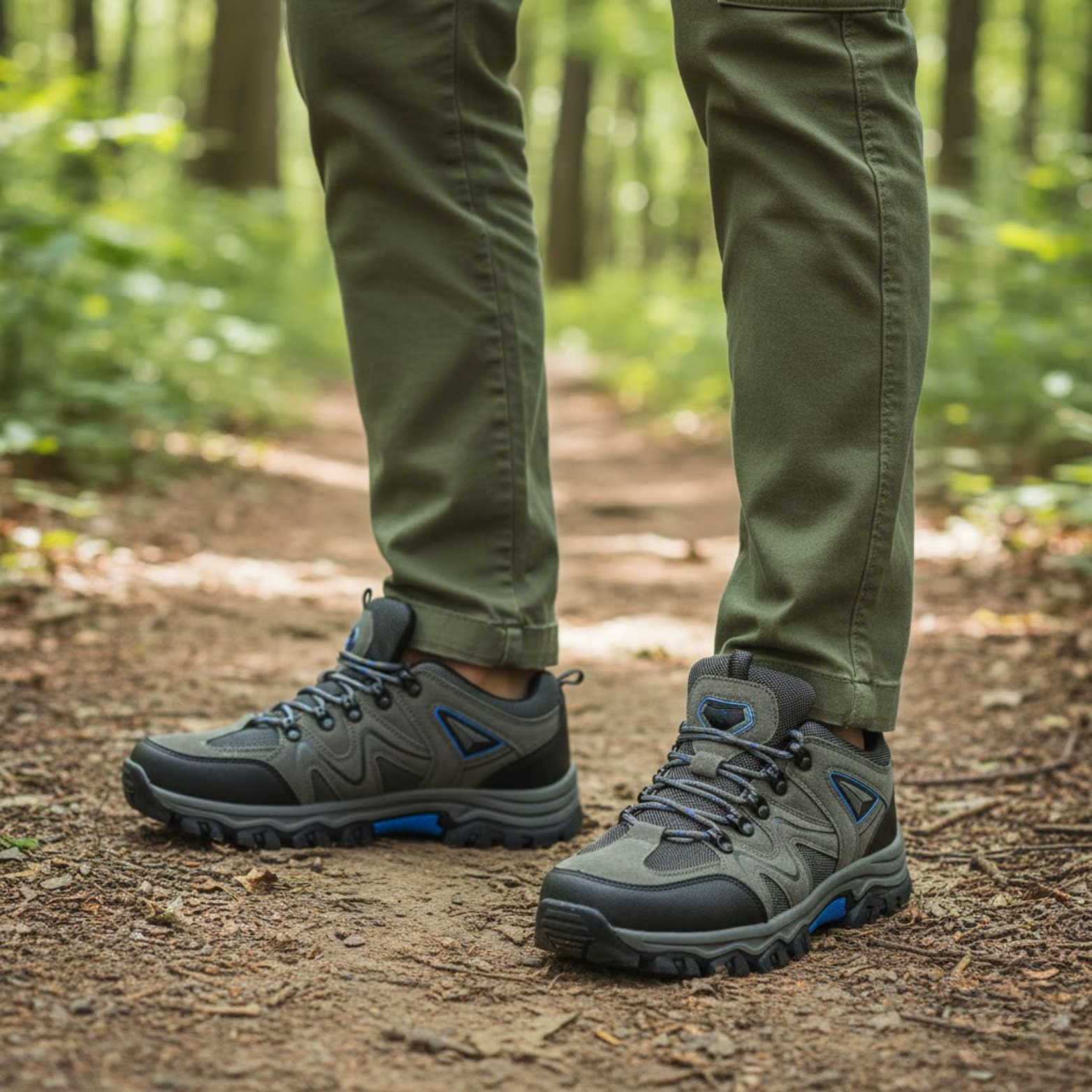 Men's All-Terrain Outdoor Sports Shoes Breathable Mesh Non-Slip Hiking and Cycling Footwear