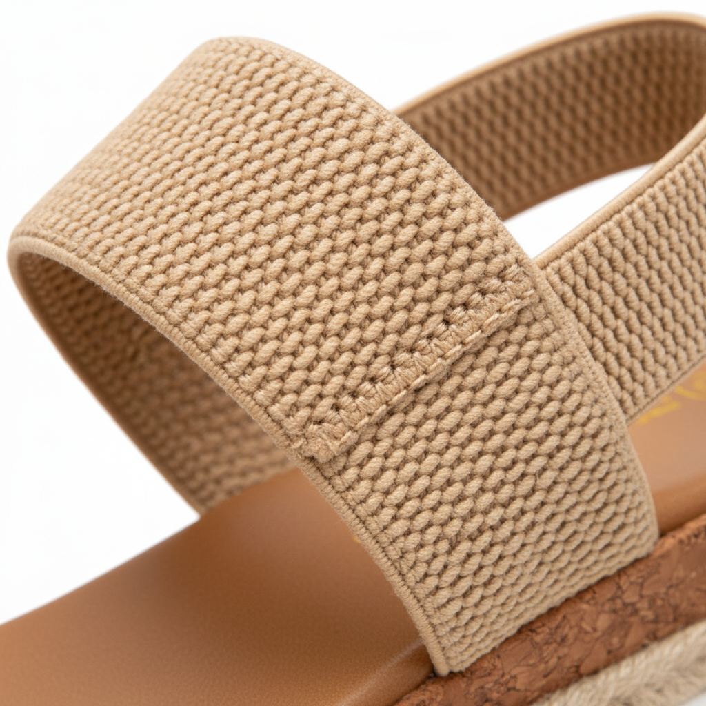 Sandales orthopédiques compensées pour femmes, chaussures de marche à plateforme avec bride élastique
