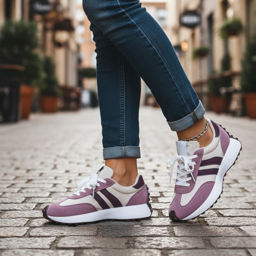 Chaussures de sport tendance pour femmes à semelle épaisse et blocs de couleur, respirantes, polyvalentes, décontractées pour étudiants