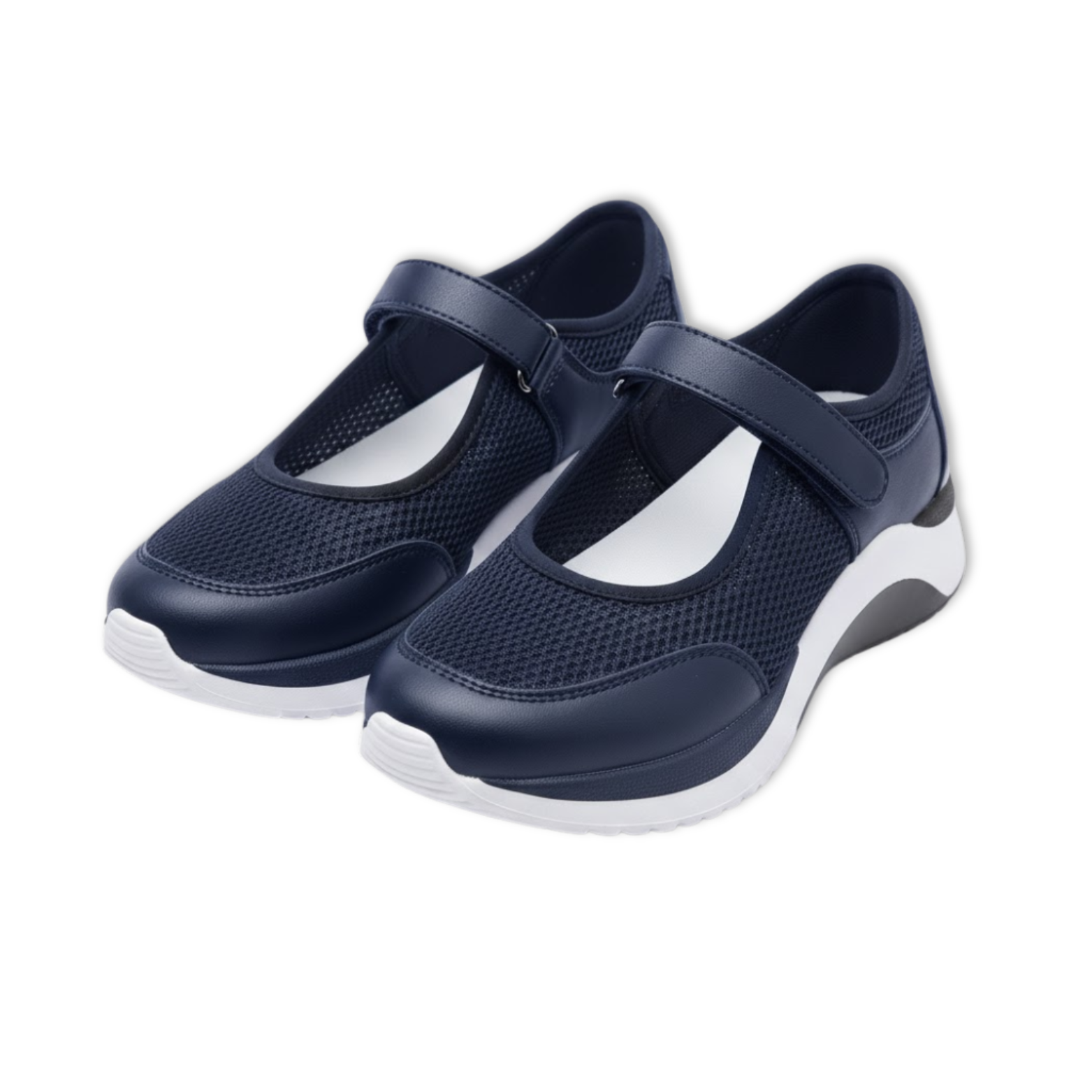 Women's Knitted Grid Casual Platform Sneakers