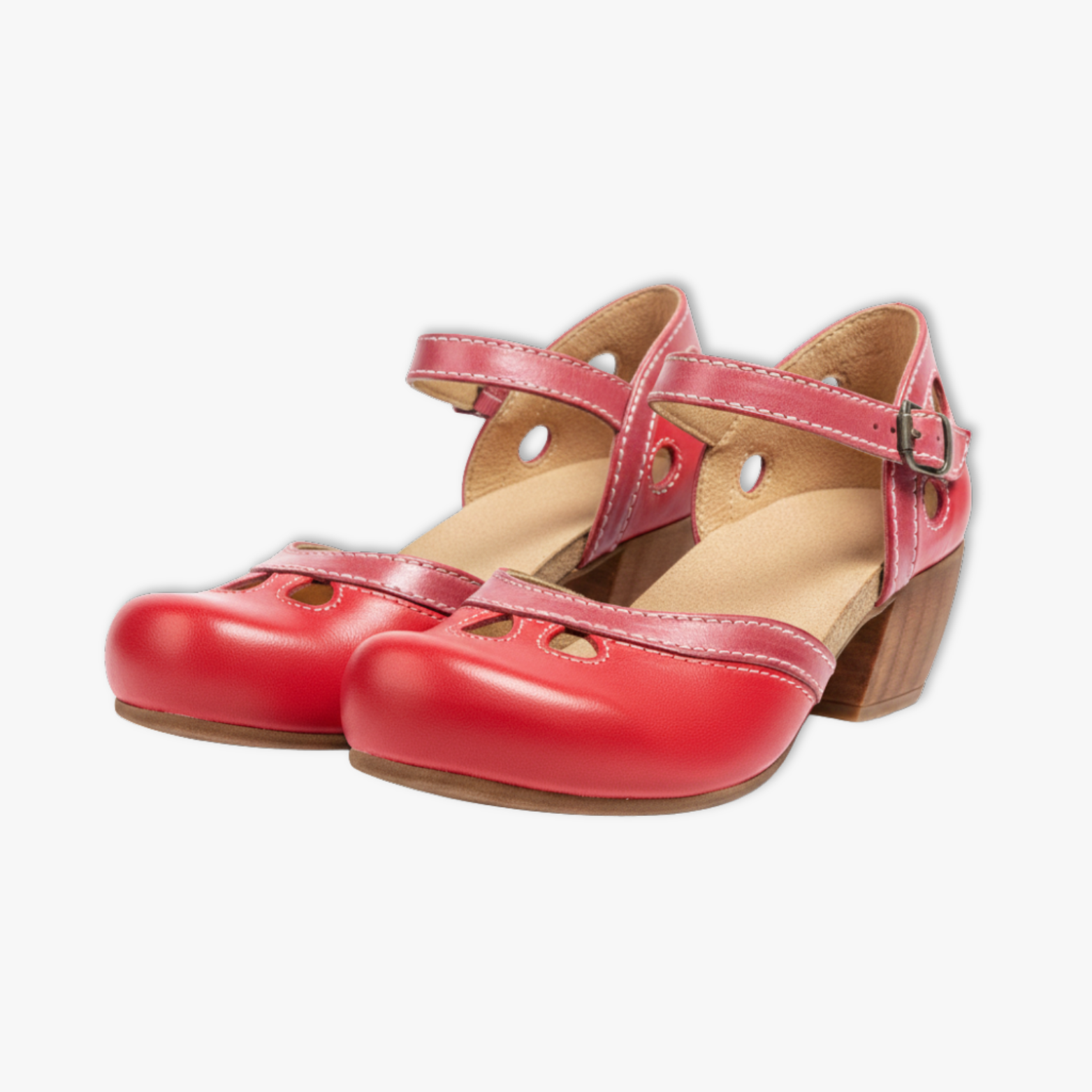 Elegant Retro Mid Heel Hollow Out Ladies Sandals