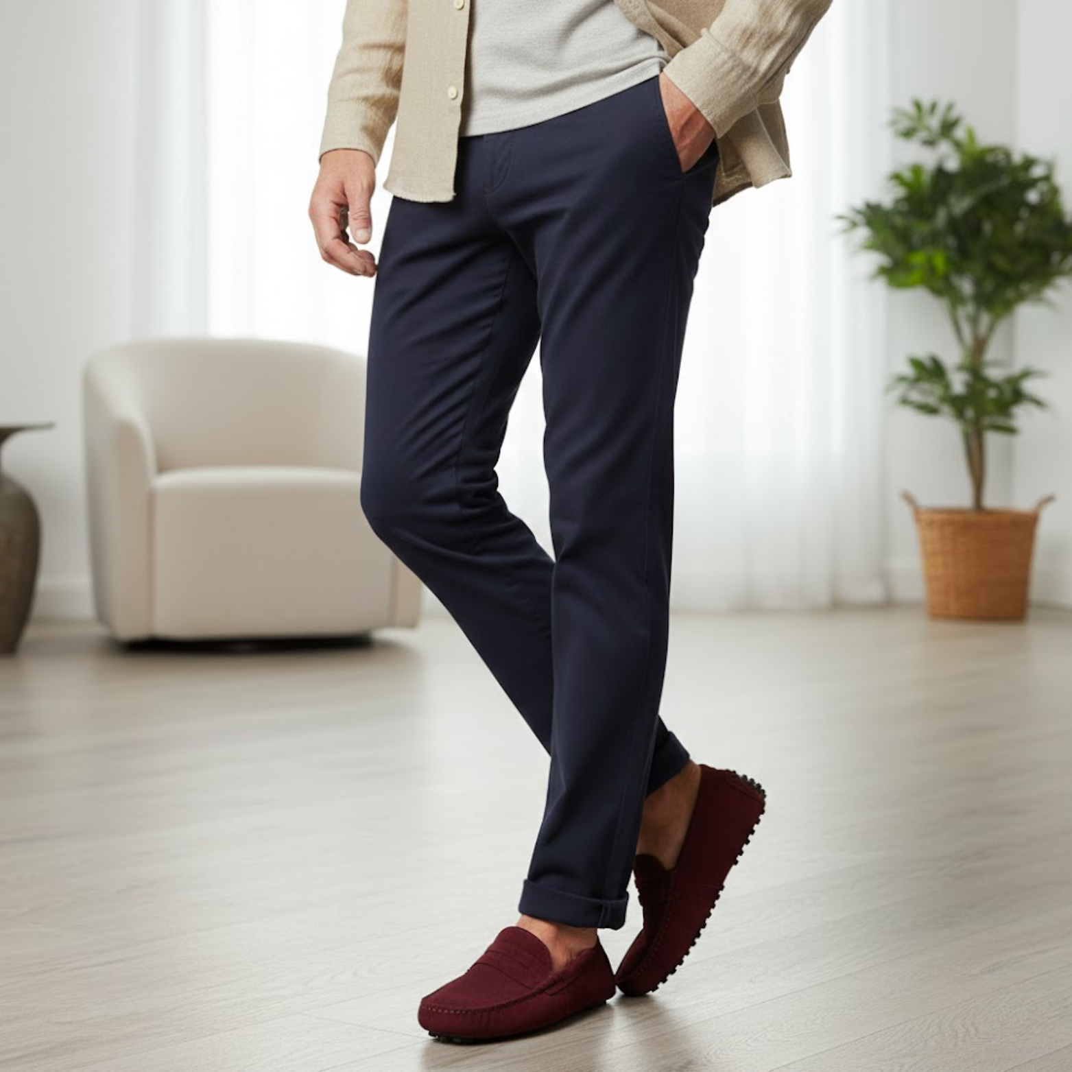 Men's Premium Genuine Leather Slip-On Loafers Classic Handcrafted Driving Moccasins