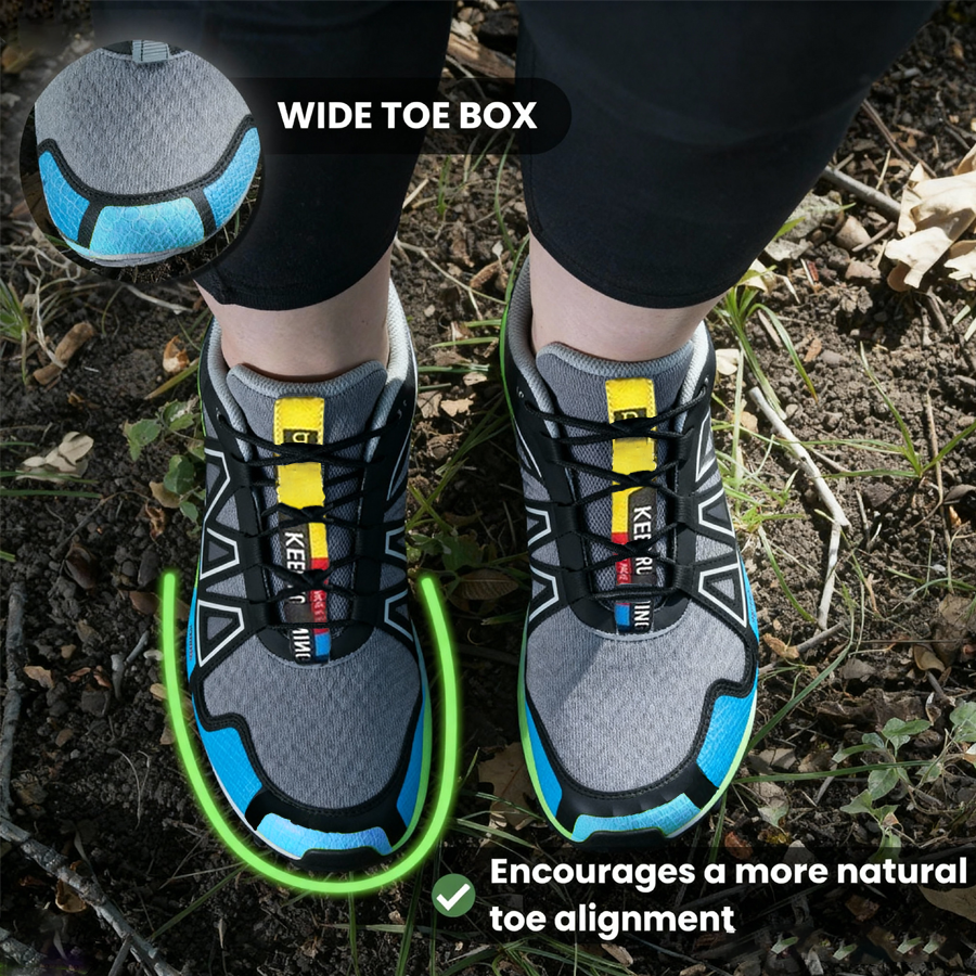 Orthopedic Hiking Shoes for Women and Men Waterproof Lace-Up Walking Sneakers