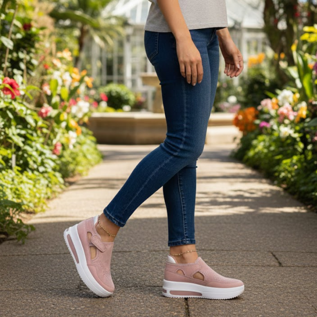 Women's Hollow Out Canvas Platform Sneakers