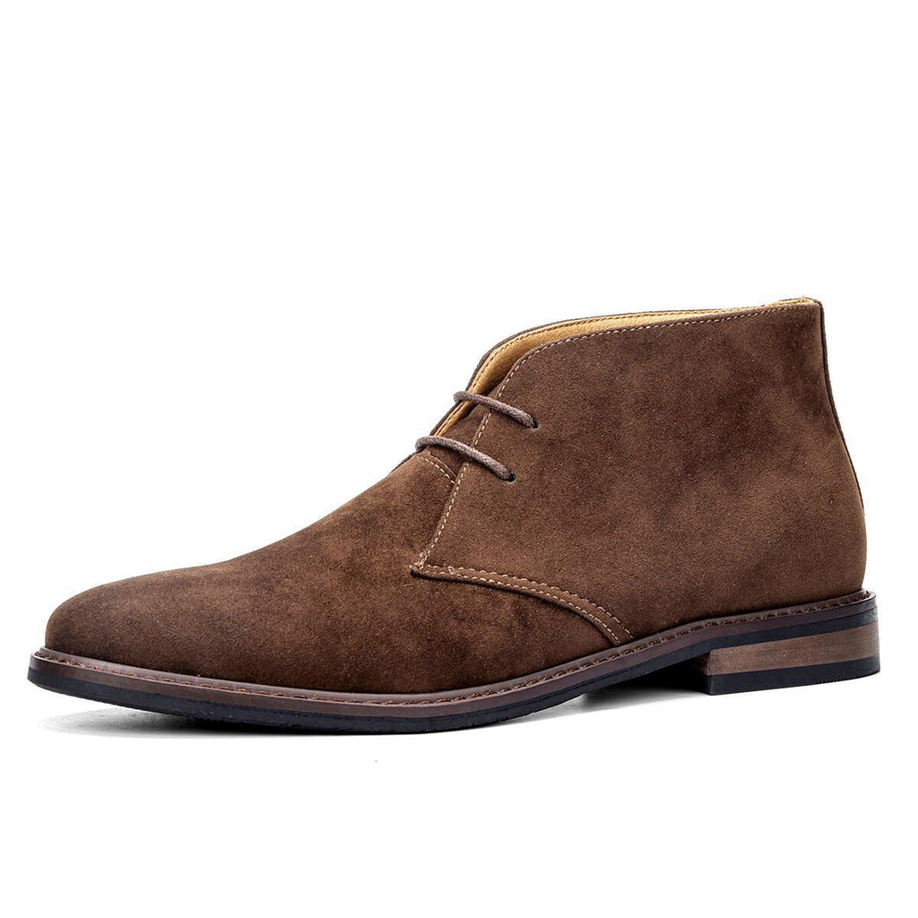 Bottes pour homme en cuir confortables pour tous les jours – maintien toute la journée, semelle à adhérence fiable