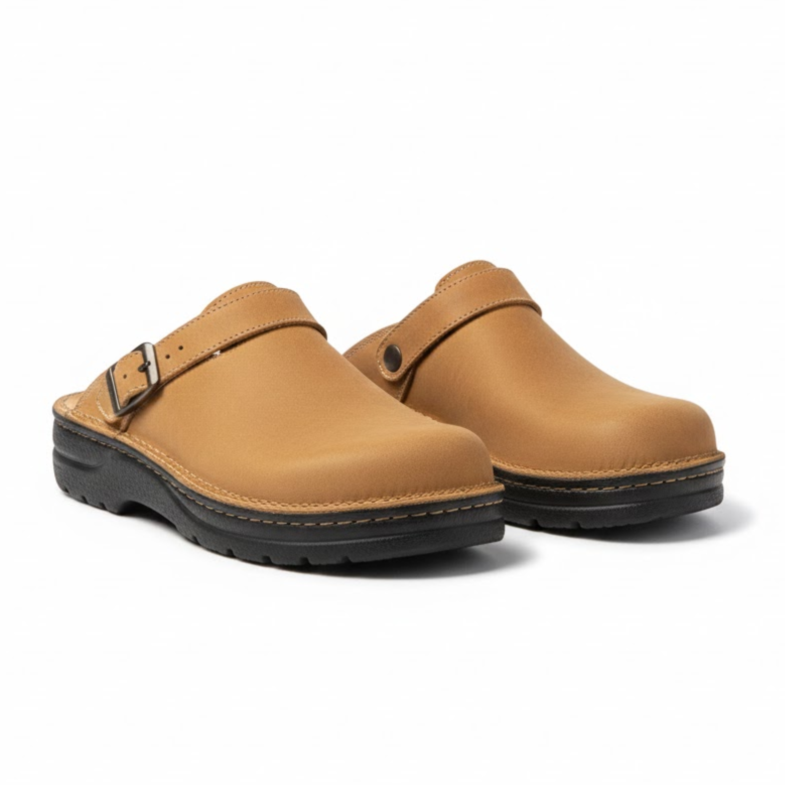 New Men's and Women's PU Leather Summer Slippers Vintage Soft Bottom Slip-on Beach Sandals