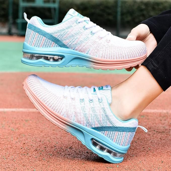 Scarpe ortopediche da passeggio per donna con supporto dell'arco e tomaia in rete d'aria traspirante