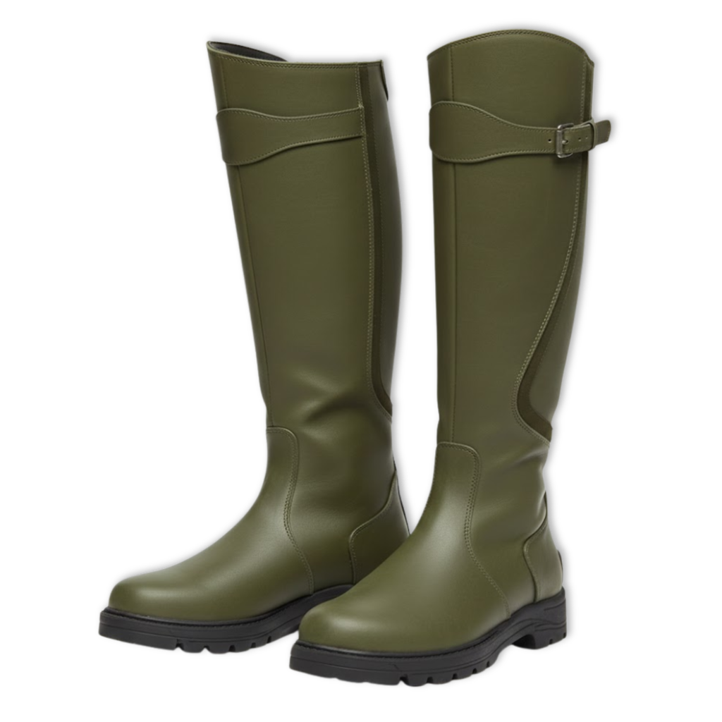 Women's Long Suede Knee-High Square Heel Boots