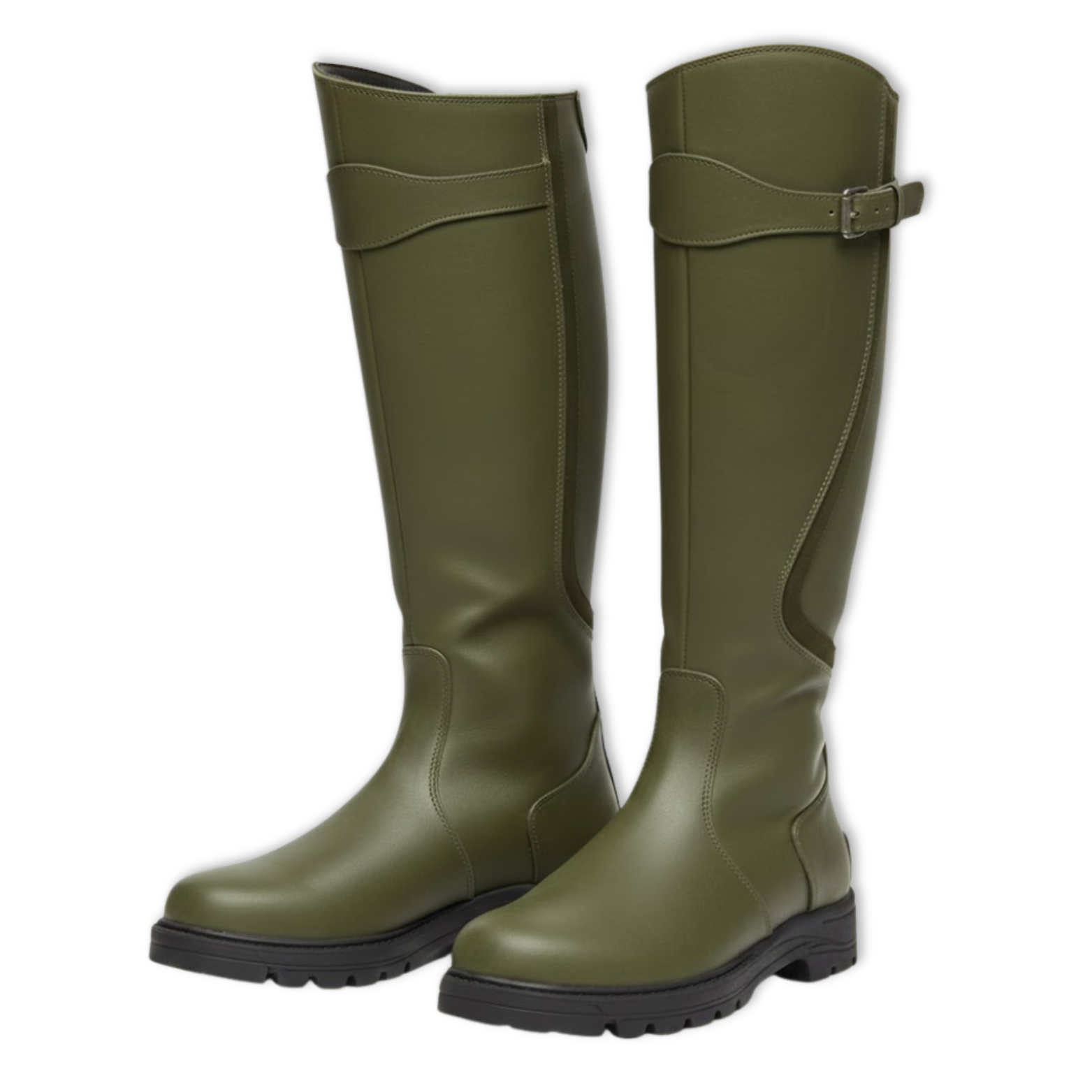 Women's Long Suede Knee-High Square Heel Boots