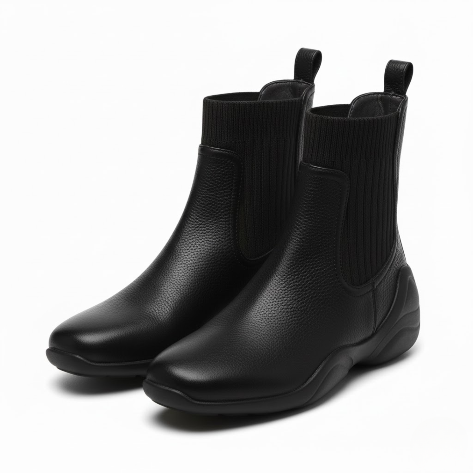 Nuovi stivaletti da donna in pelle morbida elasticizzata, autunno/inverno, flessibili, stile Chelsea alla moda