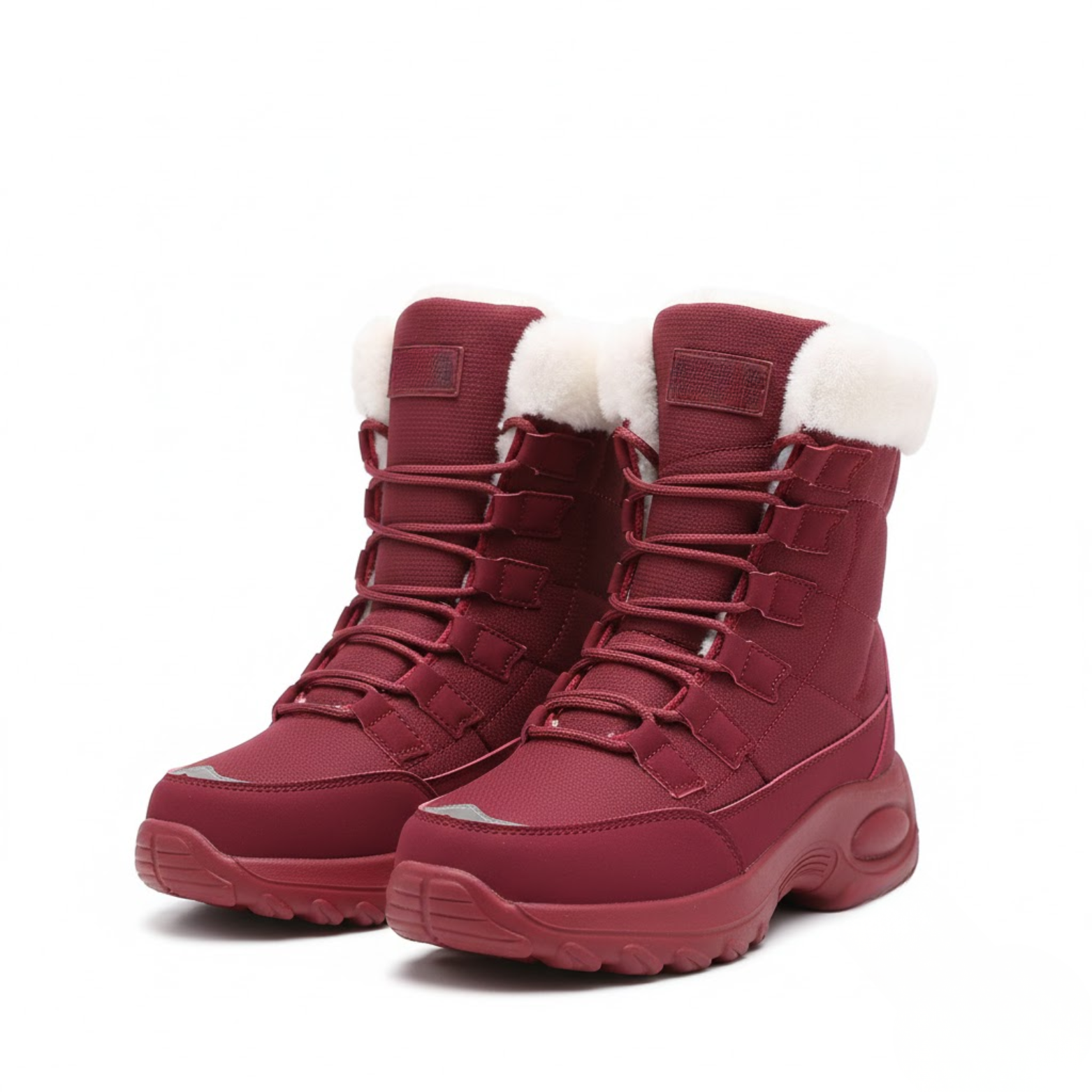 Dame Vandtætte Midt-Kalv Vinter Sne Støvler Isolerede Udendørs Vandresko