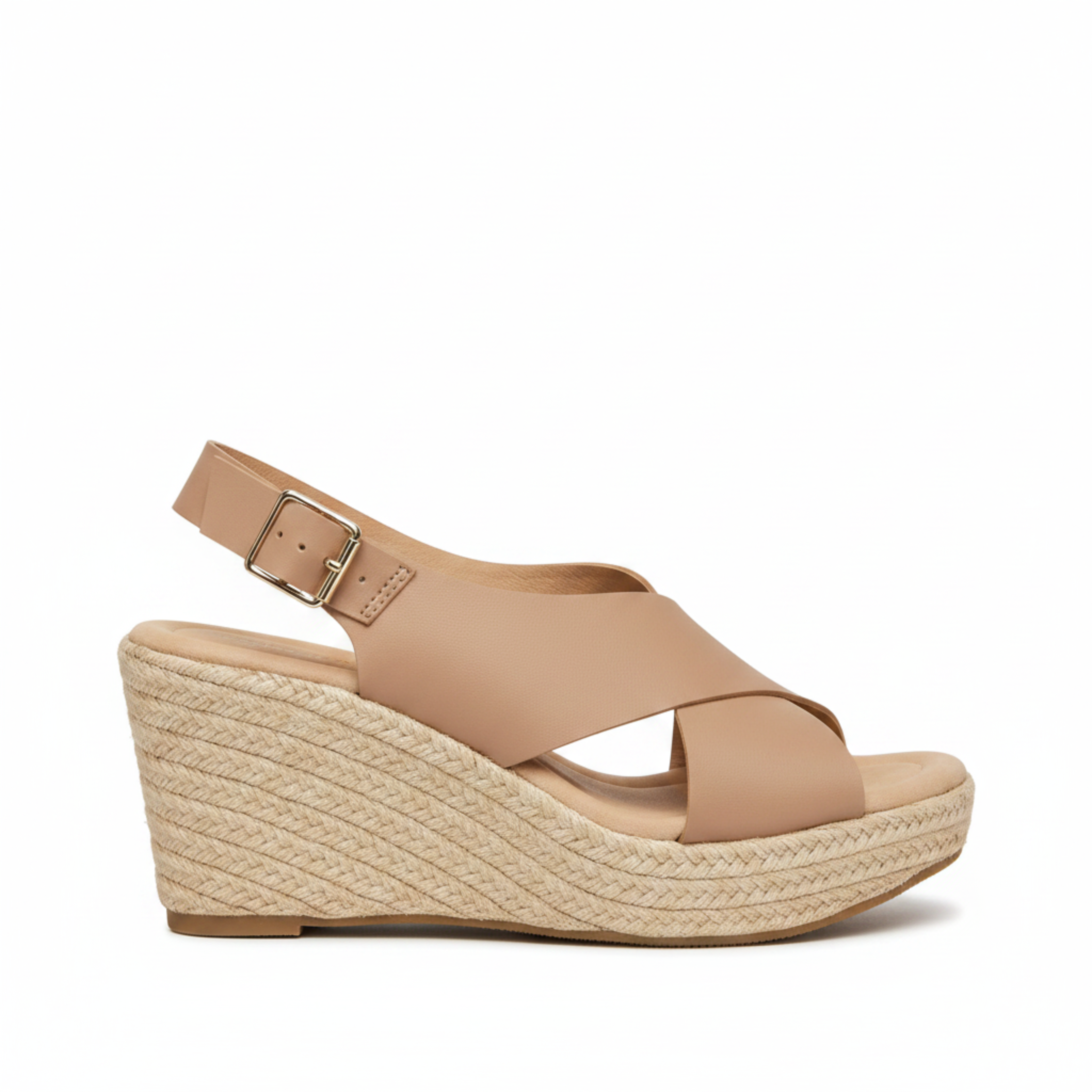 Sandales compensées espadrilles pour femmes Chaussures orthopédiques à plateforme avec brides croisées