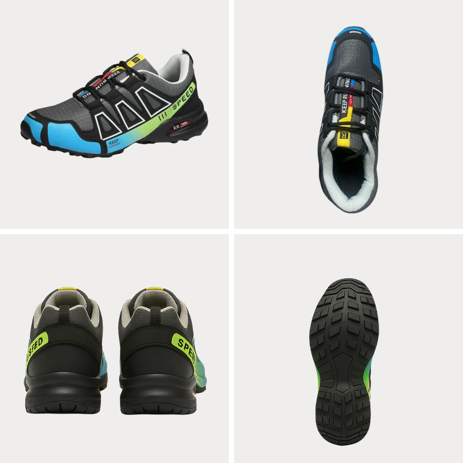 Orthopedic Hiking Shoes for Women and Men Waterproof Lace-Up Walking Sneakers