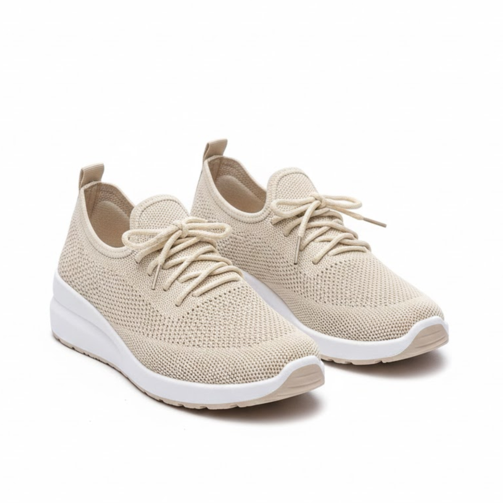 Sneakers da donna moderne in mesh traspirante con zeppa scarpe comode slip-on per camminare
