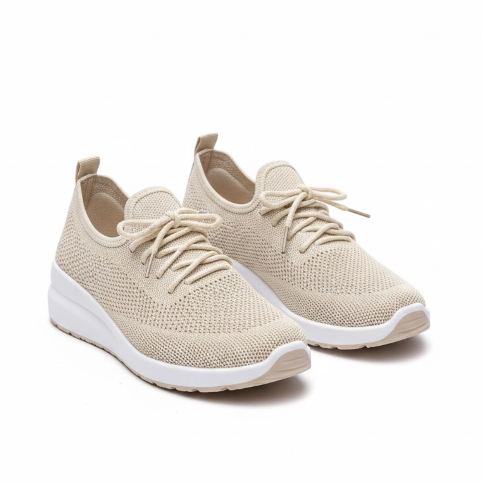 Sneakers da donna moderne in mesh traspirante con zeppa scarpe comode slip-on per camminare