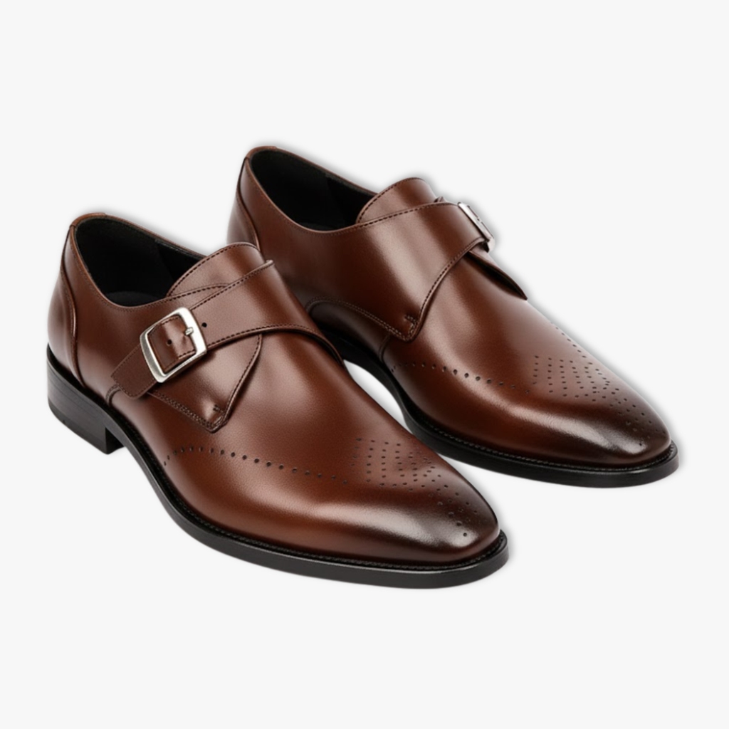 Dress Leather Shoes Men Business Oxford Shoes Fashion Carved England Buckle Formal Mengke Shoe