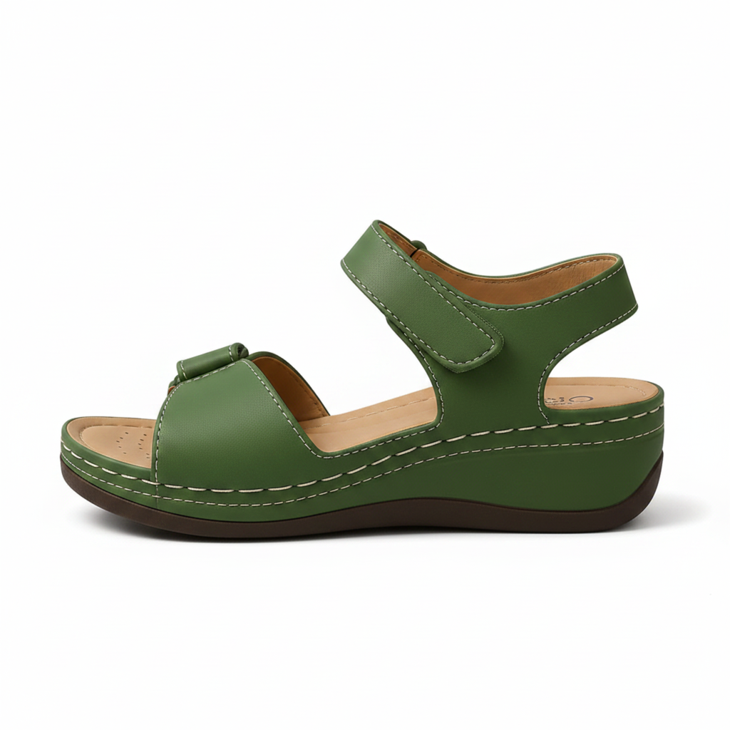 Sandalias ortopédicas de cuña para mujer, transpirables, con punta abierta, para caminar