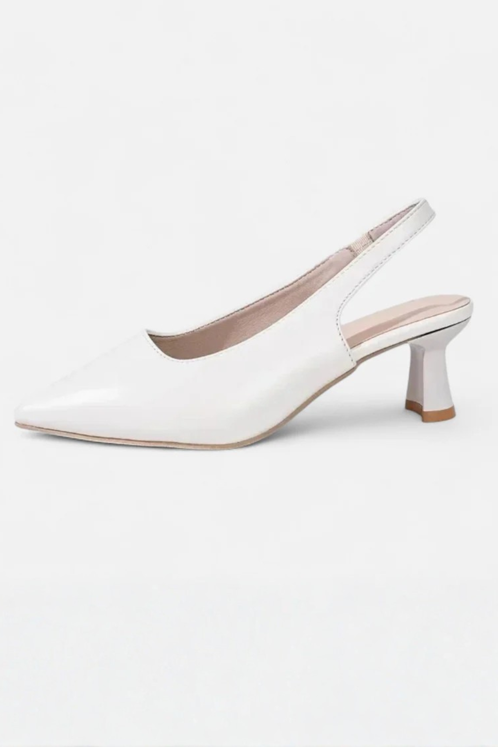 Chaussures habillées pour femmes à talons kitten bas évasés, bouts pointus et bride arrière