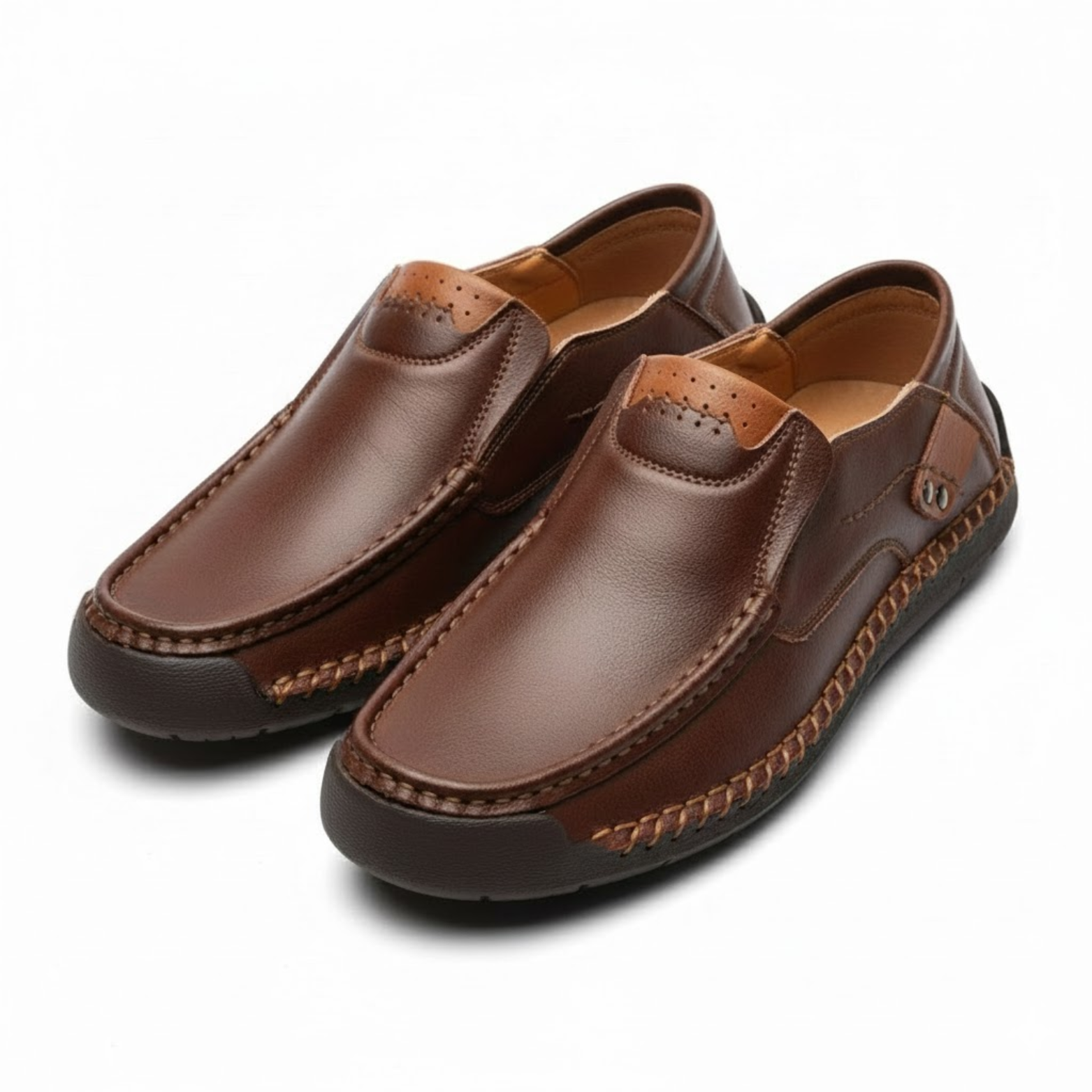 New Handmade Leather Casual Slip On Loafers