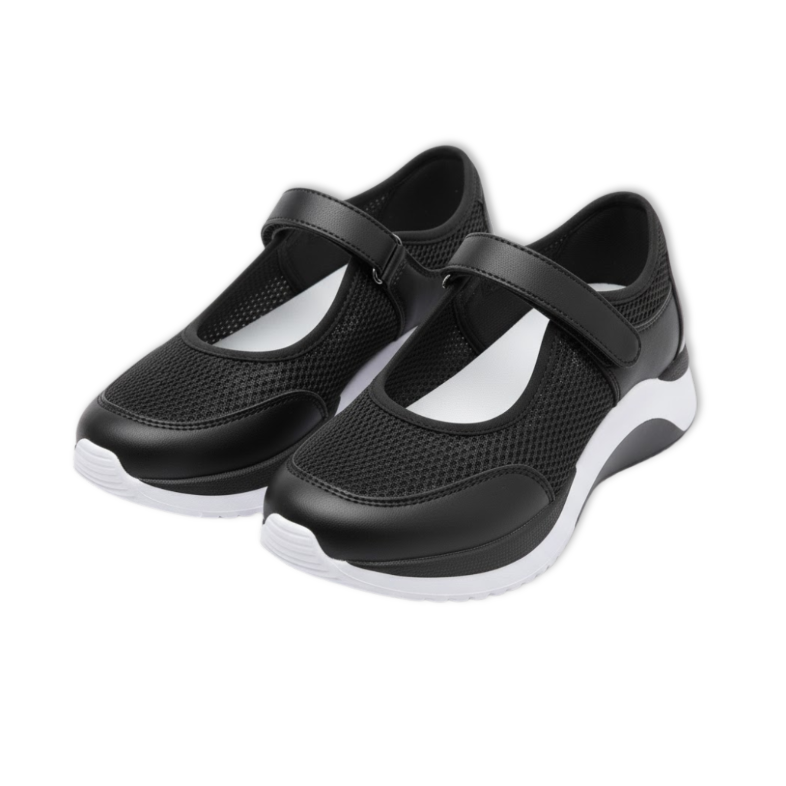 Women's Knitted Grid Casual Platform Sneakers