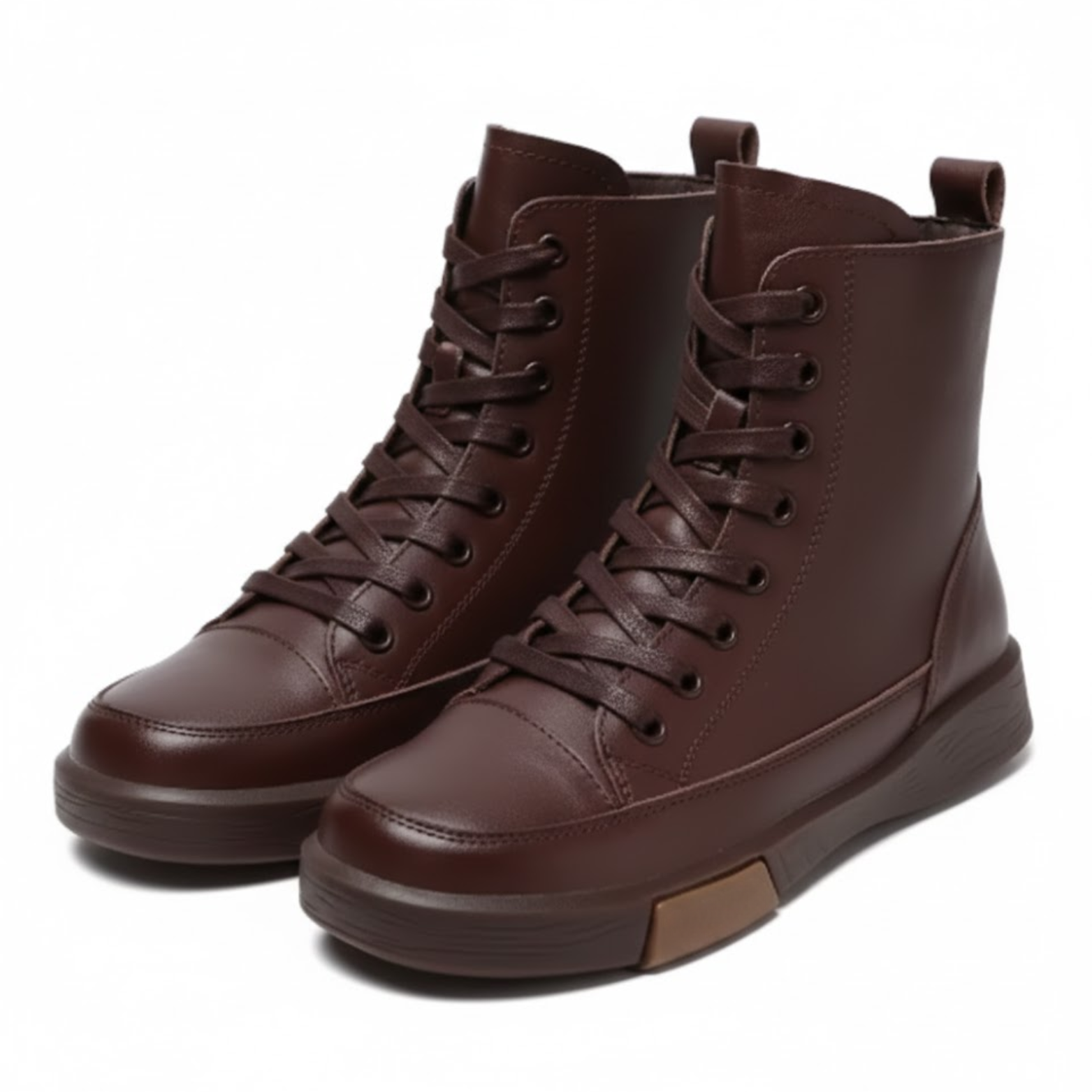 DRKANOL Women Genuine Leather Short Boots Retro Handmade Winter Warm Flats Ankle Boots