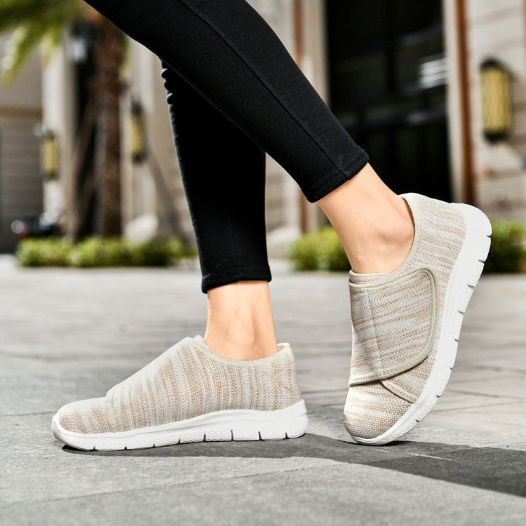Scarpe ortopediche da passeggio per diabetiche donna con larghezza ampia e cinturino regolabile