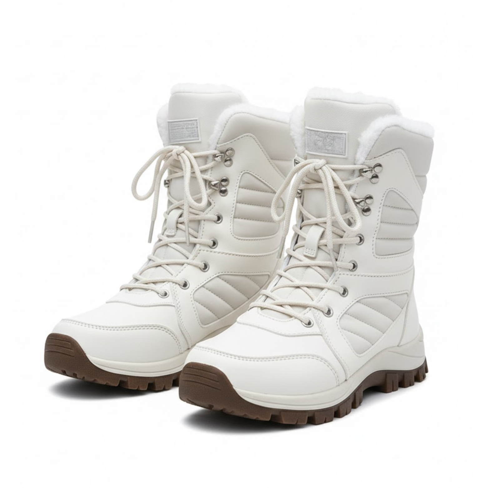 Dame Termiske Fleeceforede High Top Vinterstøvler Modstandsdygtige Vejrbestandige Vinterstøvletter