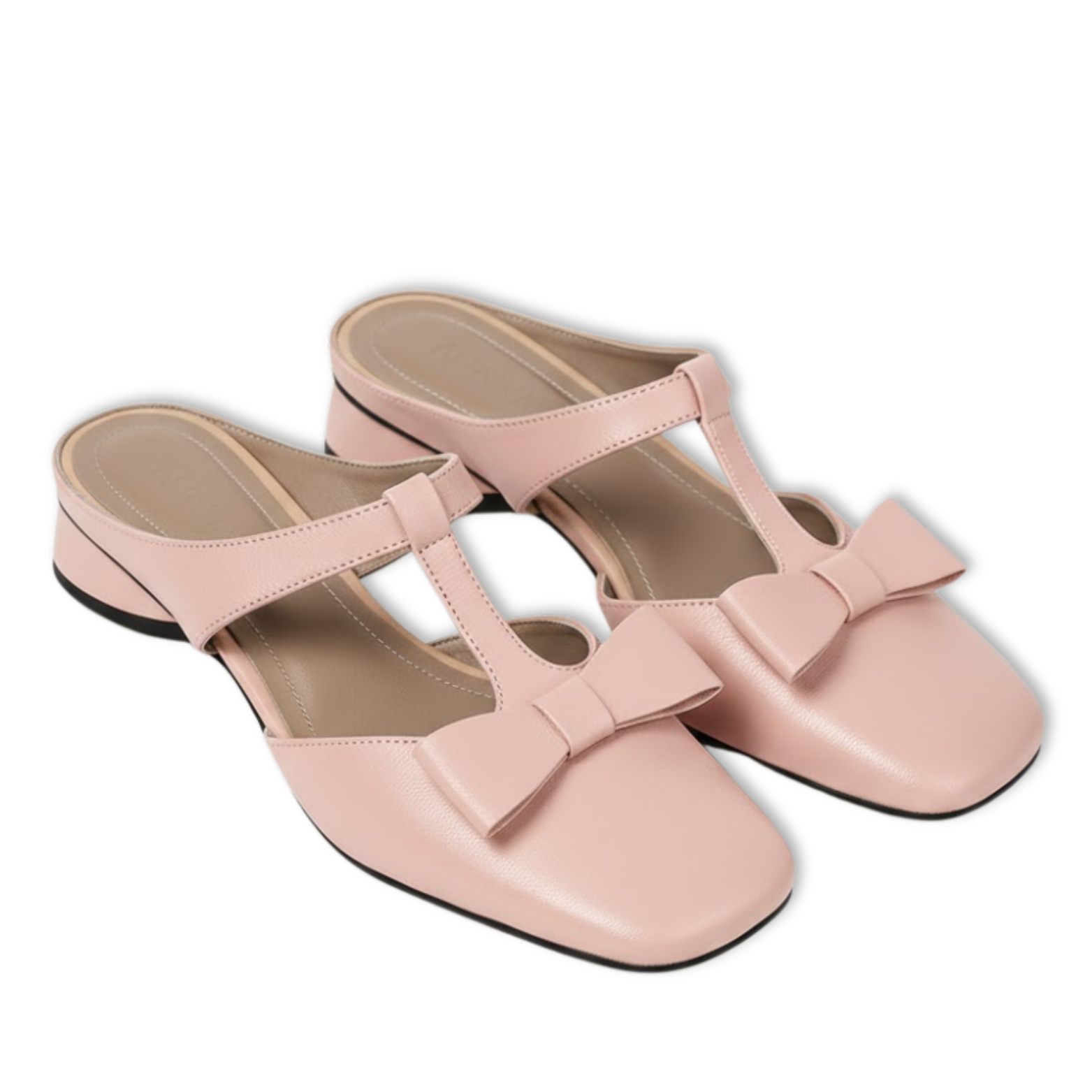 Women's Patent Leather Butterfly-Knot Mules
