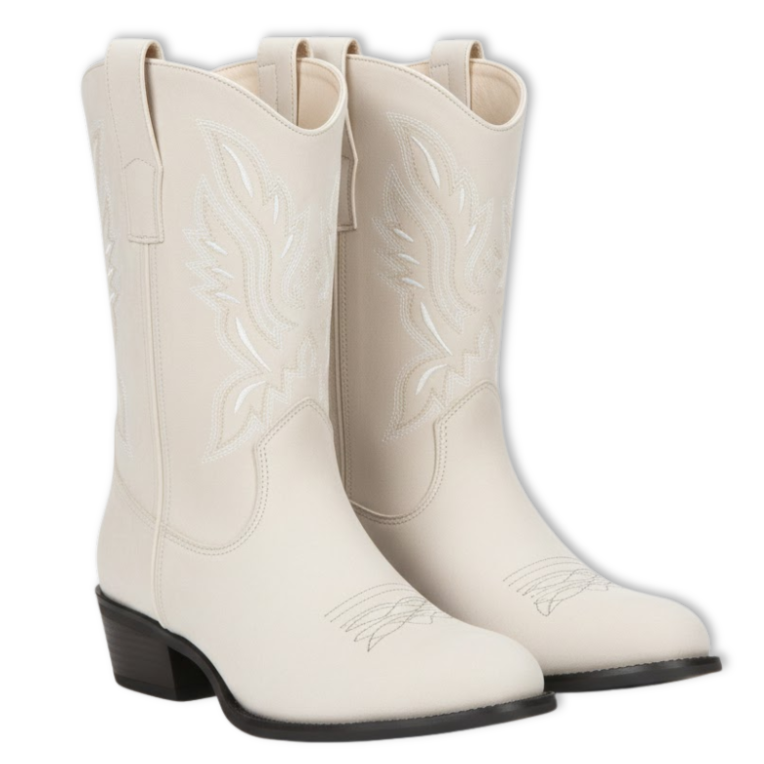 Women Shoes Autumn Winter Embroidered Thick Heel Boots